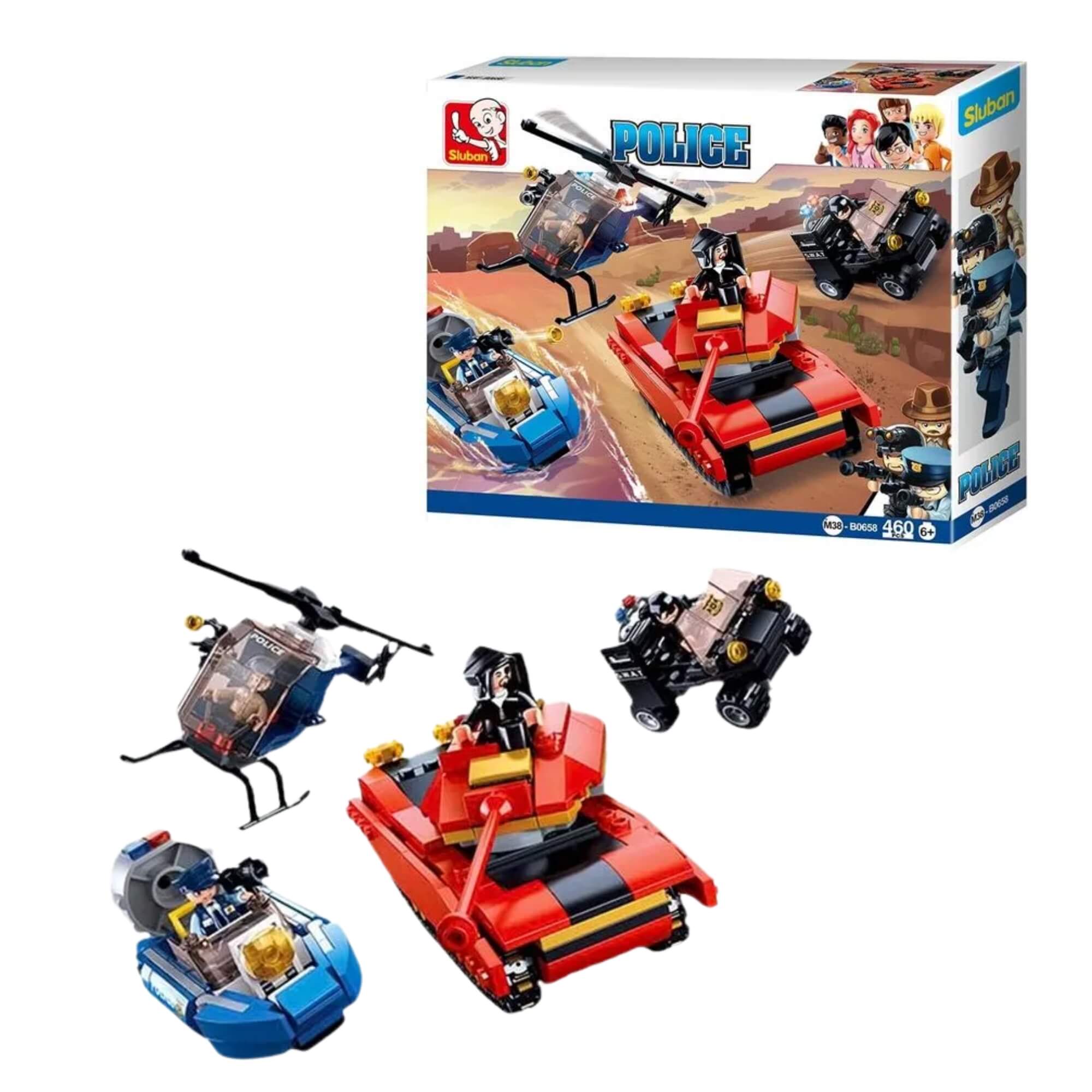 Brinquedo Infantil Blocos de montar Cidade Policial 460 Peças Multikids - BR1334