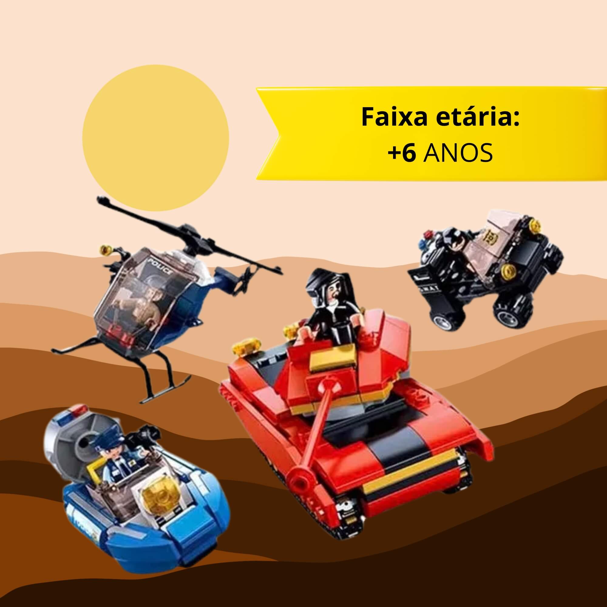 Brinquedo Infantil Blocos de montar Cidade Policial 460 Peças Multikids - BR1334