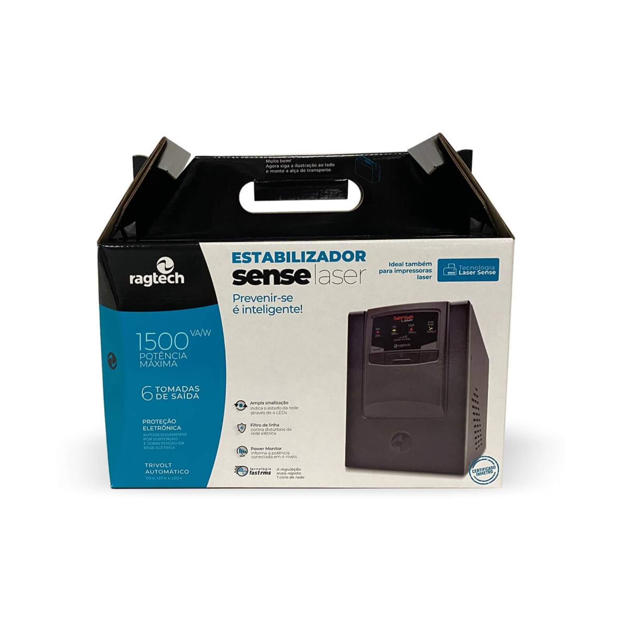 Estabilizador New Sense Laser SE 3200VA Mono/220V 6 Tomadas Ragtech - 20SEL3552