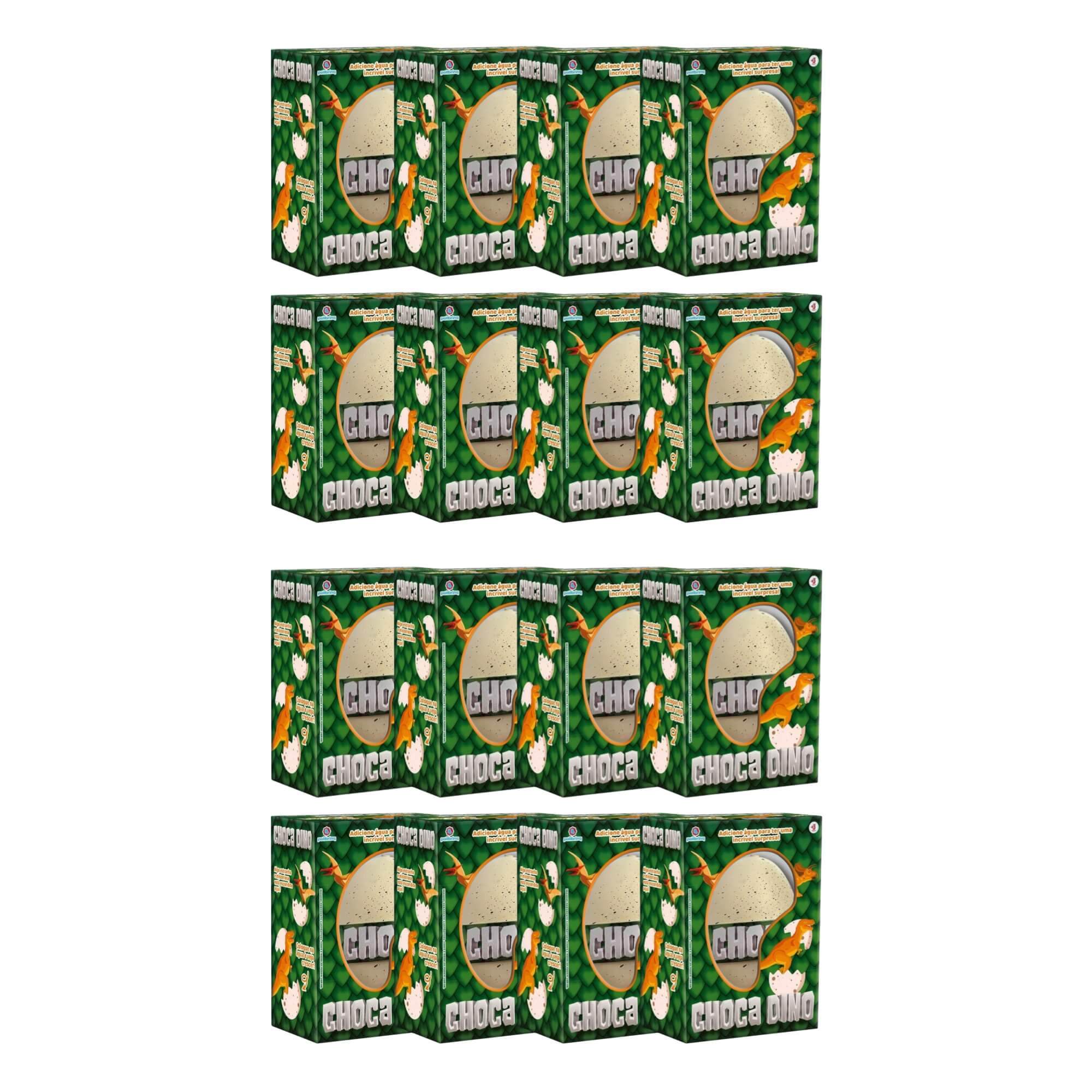 COMP Kit c/ 16 Brinquedos Ovo Choca Dino Dinossauro Cresce Na Água Muita Diversão +3 AN2003 Polibrinq