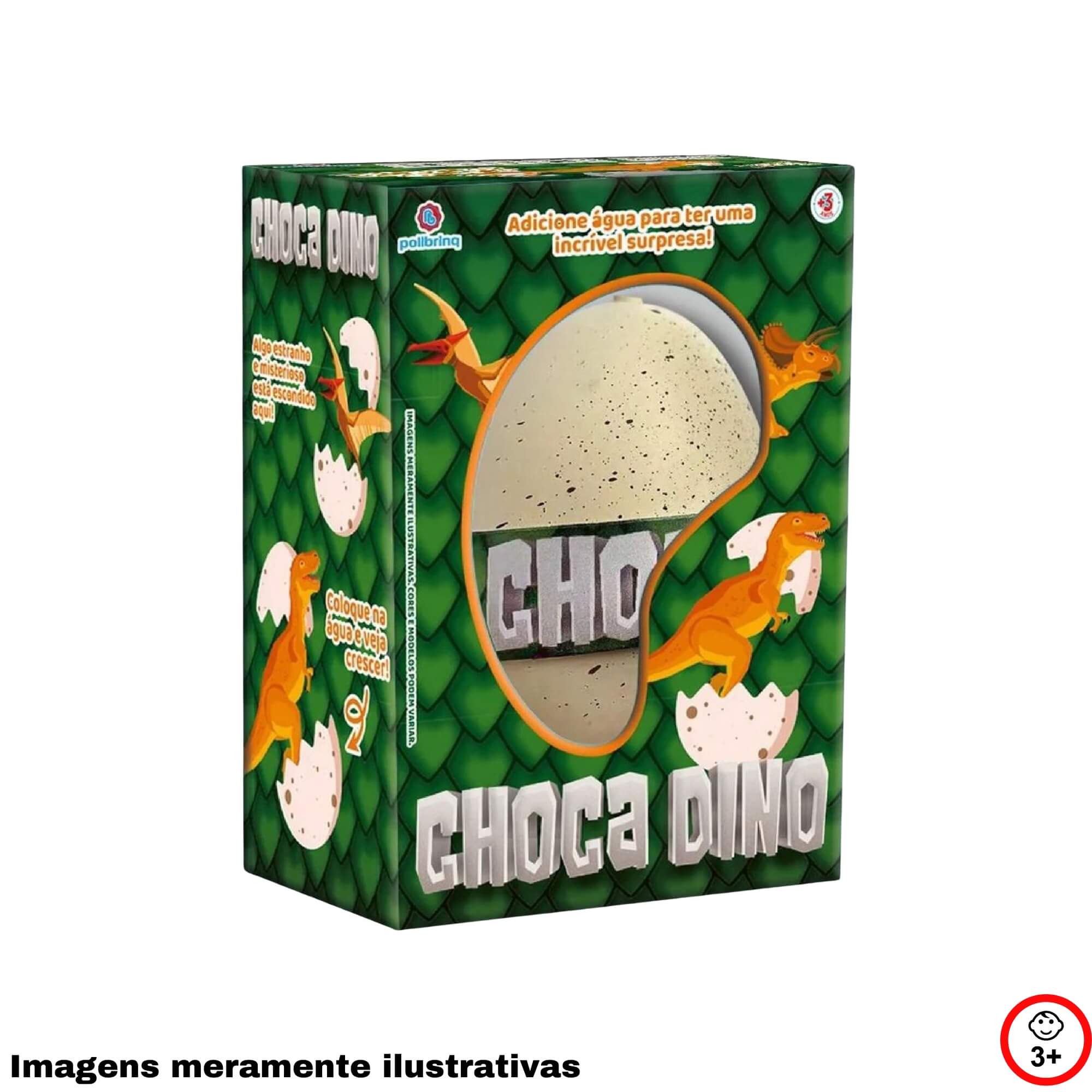 COMP Kit c/ 16 Brinquedos Ovo Choca Dino Dinossauro Cresce Na Água Muita Diversão +3 AN2003 Polibrinq