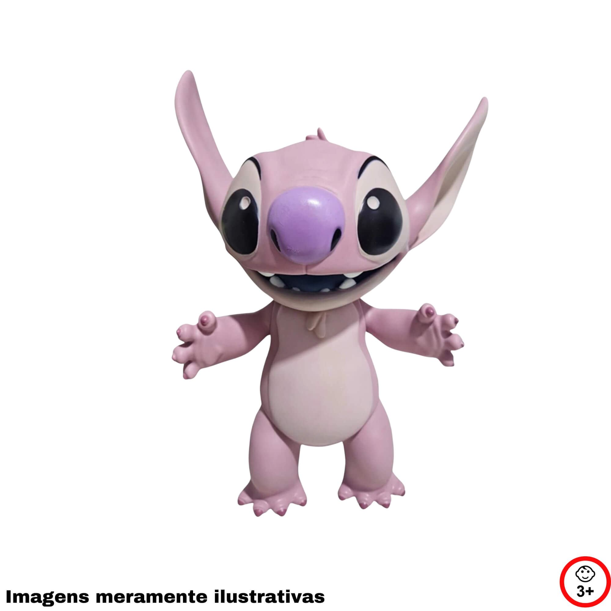 VAR Boneco Gigante Vinil Articulado Unitário 40cm Coleção Lilo & Stitch Disney Mimo Toys Personagem:Angel