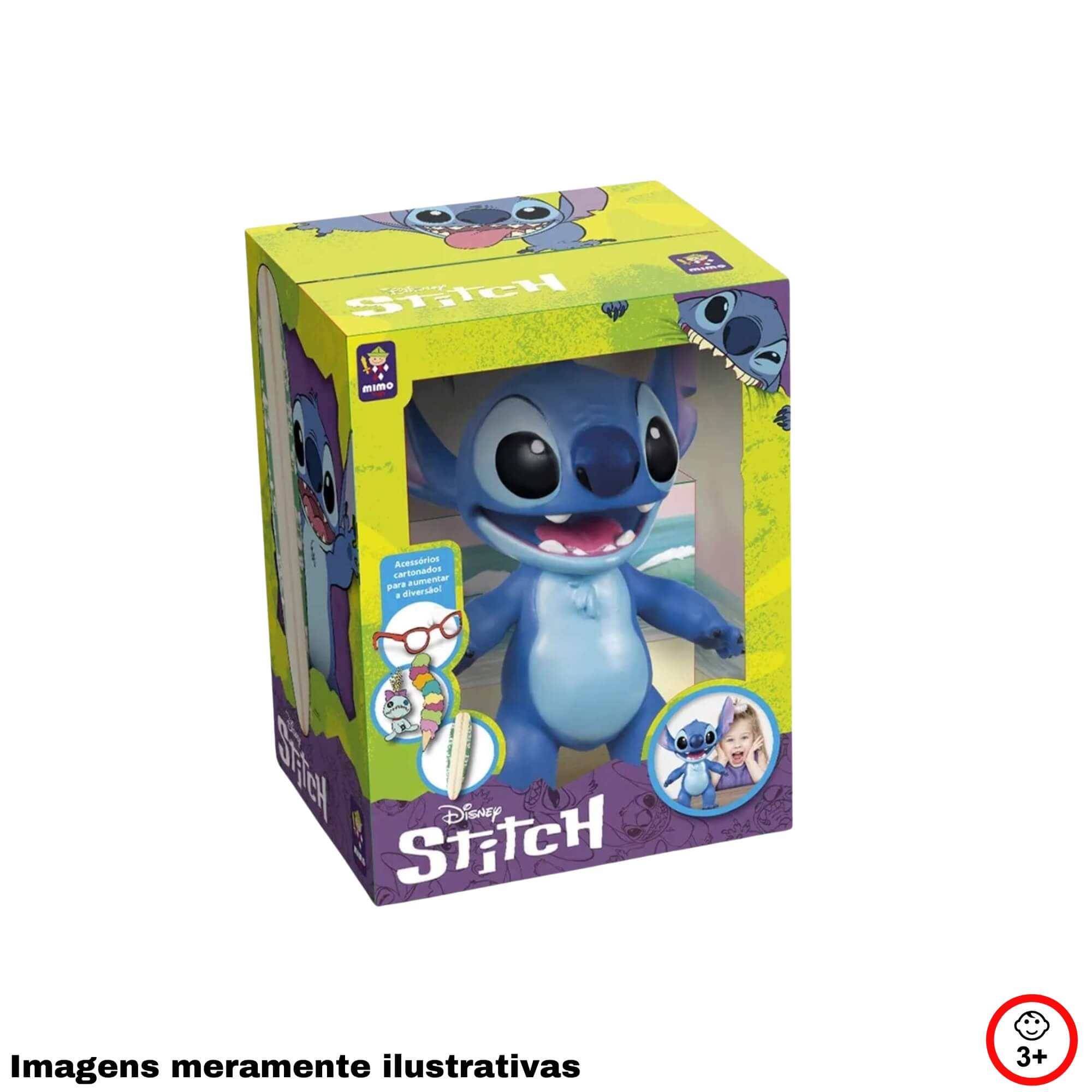 VAR Boneco Gigante Vinil Articulado Unitário 40cm Coleção Lilo & Stitch Disney Mimo Toys Personagem:Stitch