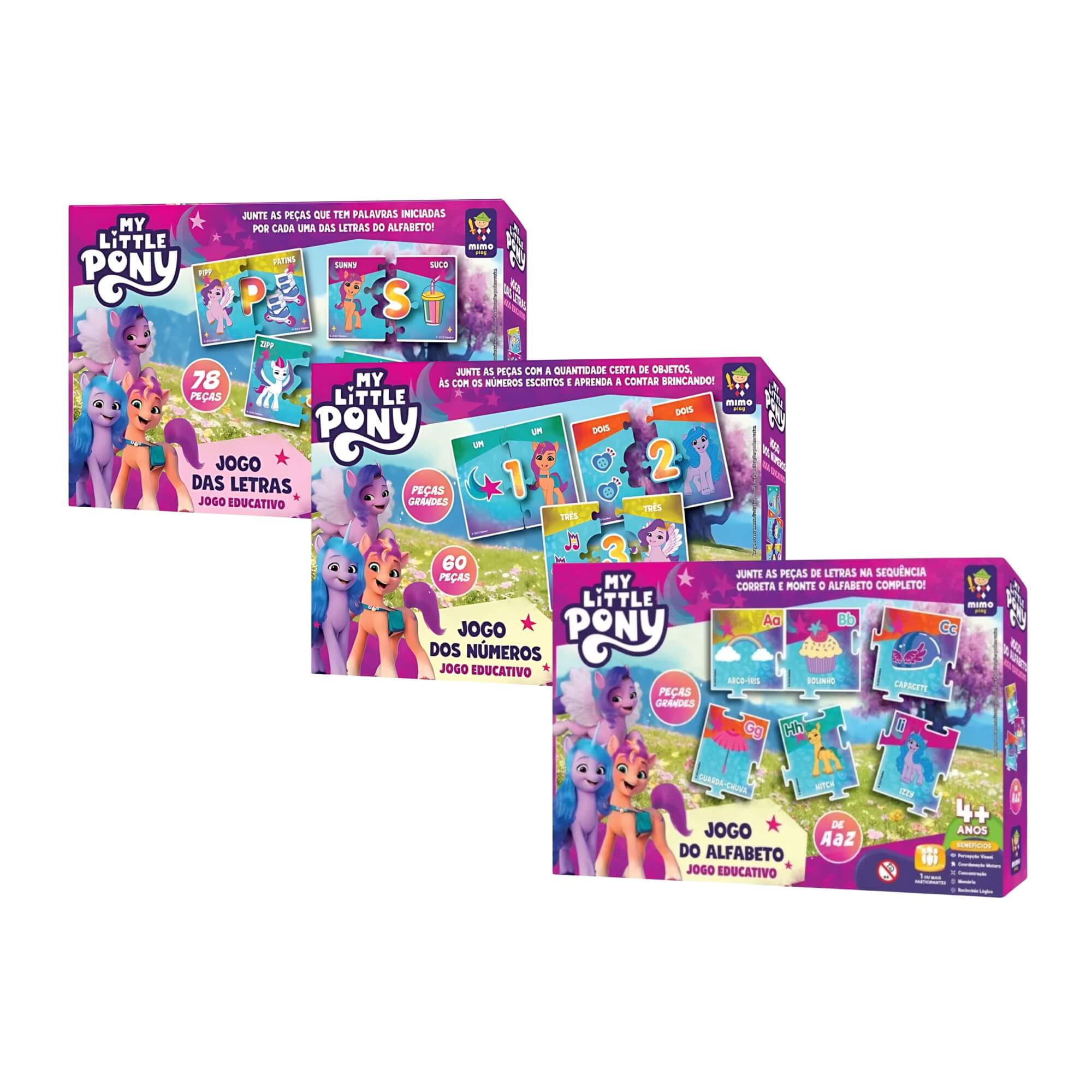COMP Jogo Infantil Educativo Unitário My Little Pony Mimo Toys