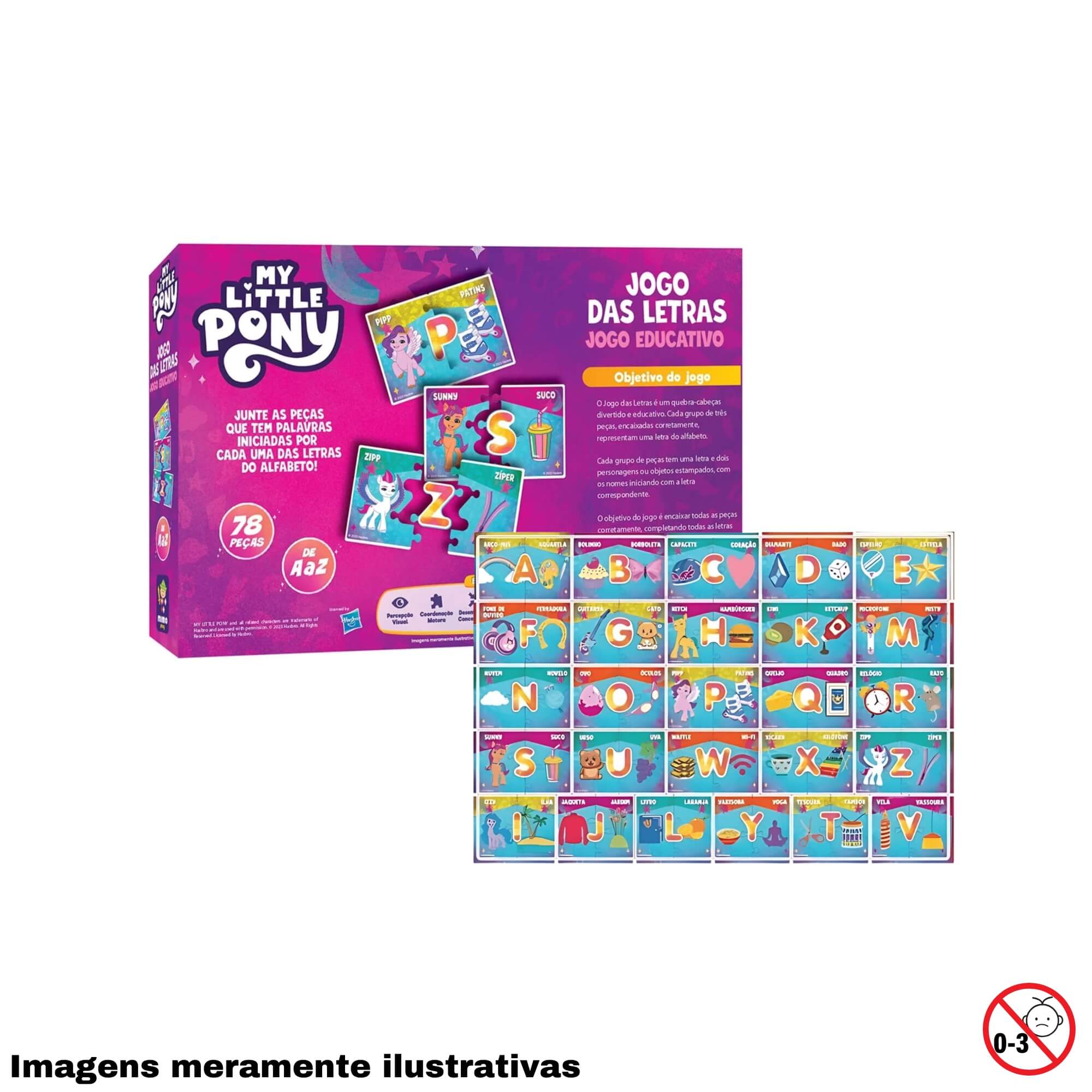 COMP Jogo Infantil Educativo Unitário My Little Pony Mimo Toys