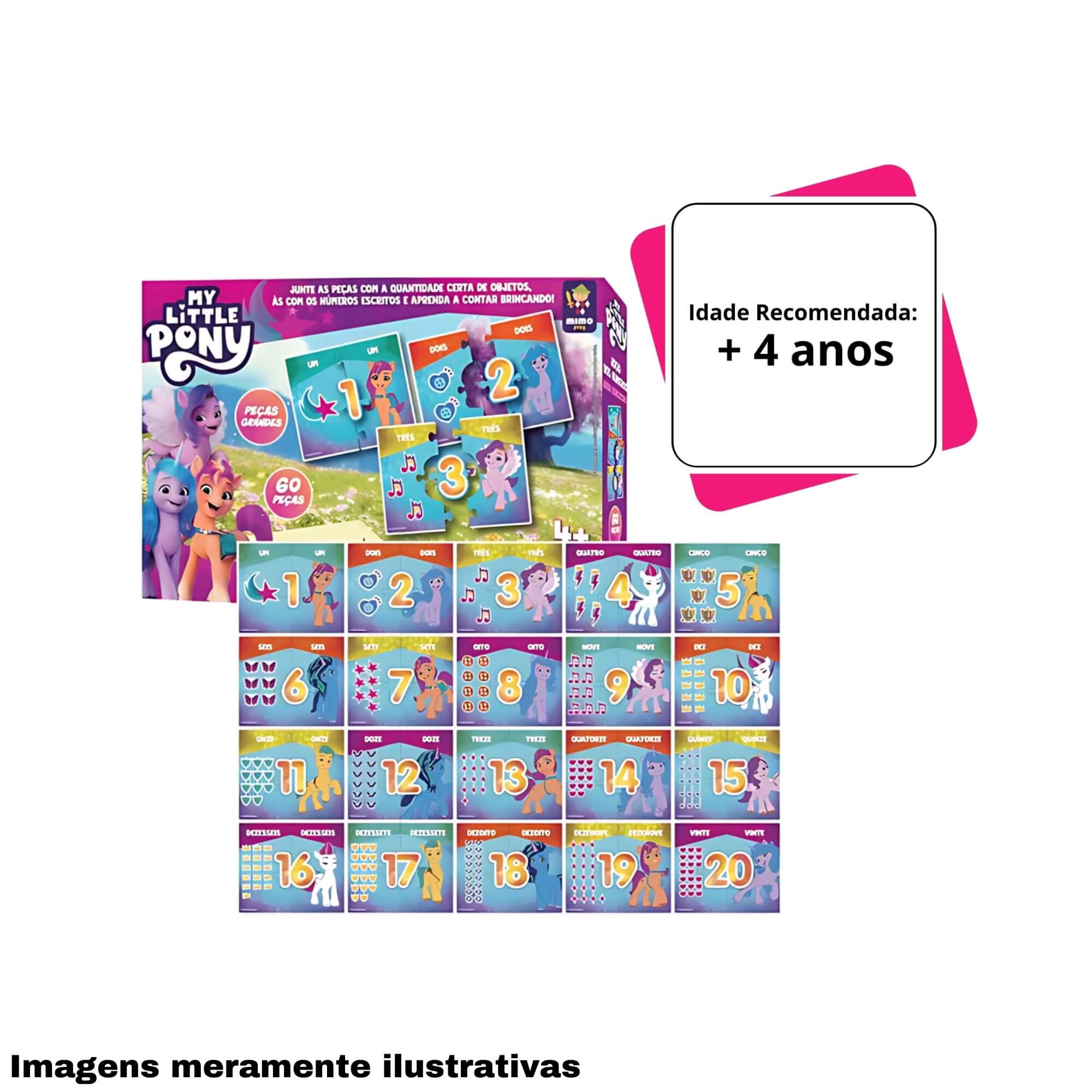 COMP Jogo Infantil Educativo Unitário My Little Pony Mimo Toys