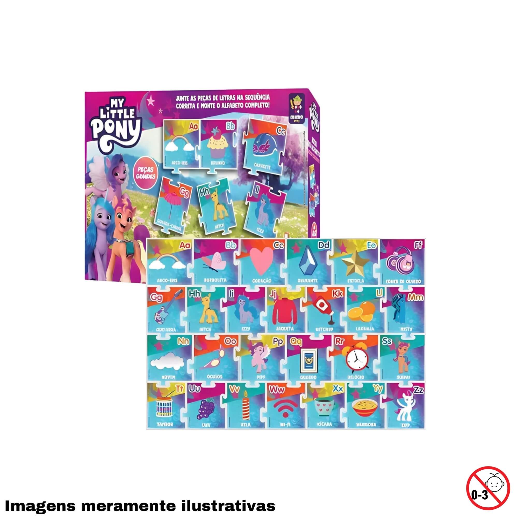 COMP Jogo Infantil Educativo Unitário My Little Pony Mimo Toys
