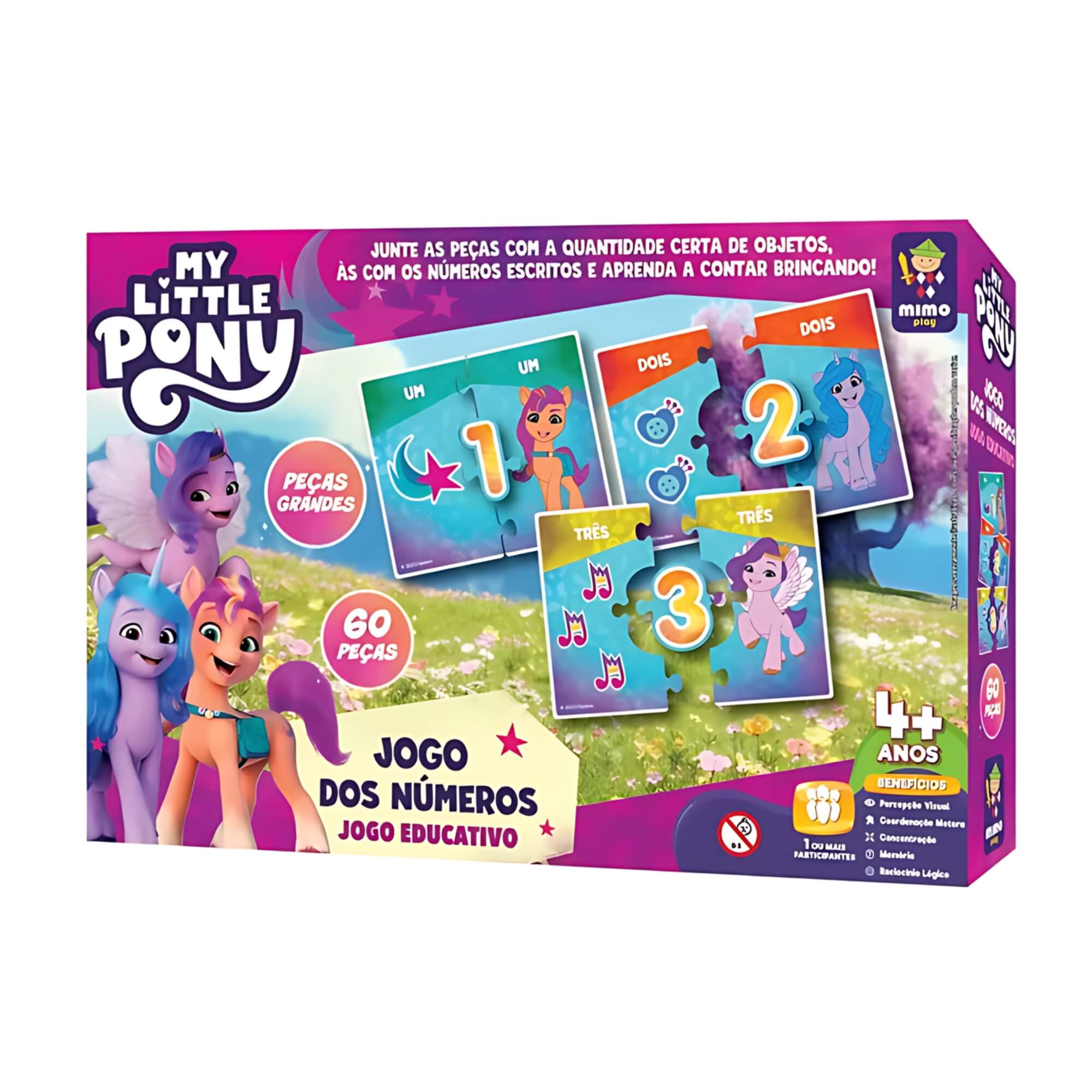 COMP Jogo Infantil Educativo Unitário My Little Pony Mimo Toys Jogos:Jogo dos Números
