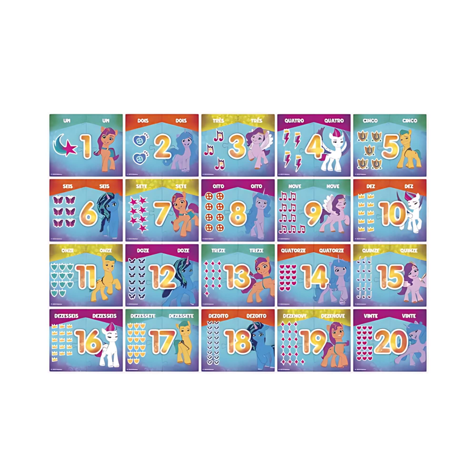 COMP Jogo Infantil Educativo Unitário My Little Pony Mimo Toys Jogos:Jogo dos Números