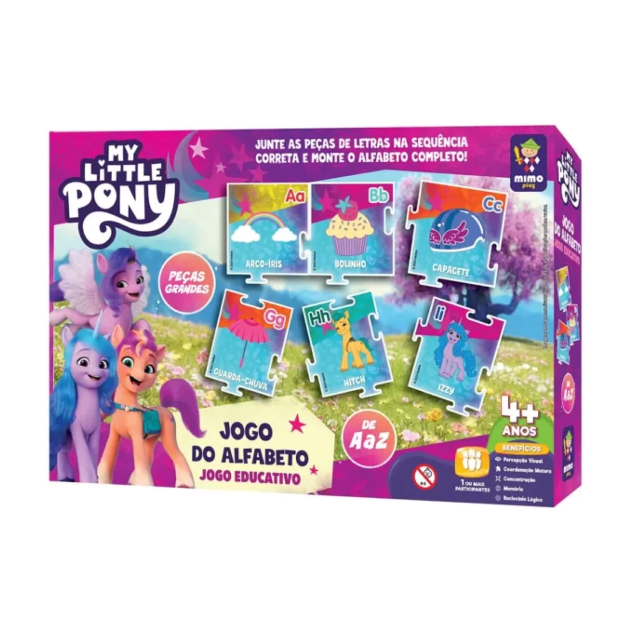 COMP Jogo Infantil Educativo Unitário My Little Pony Mimo Toys Jogos:Jogo do Alfabeto