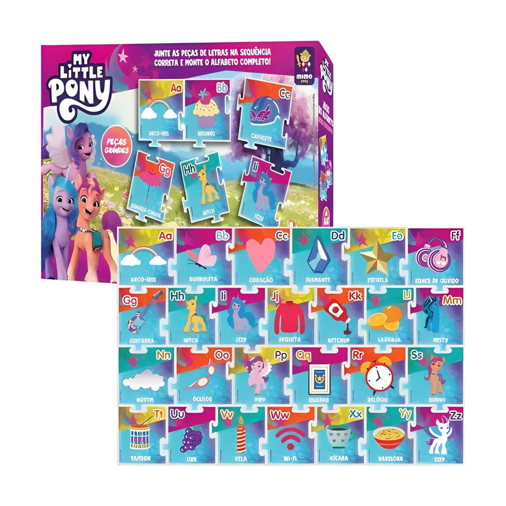 COMP Jogo Infantil Educativo Unitário My Little Pony Mimo Toys Jogos:Jogo do Alfabeto