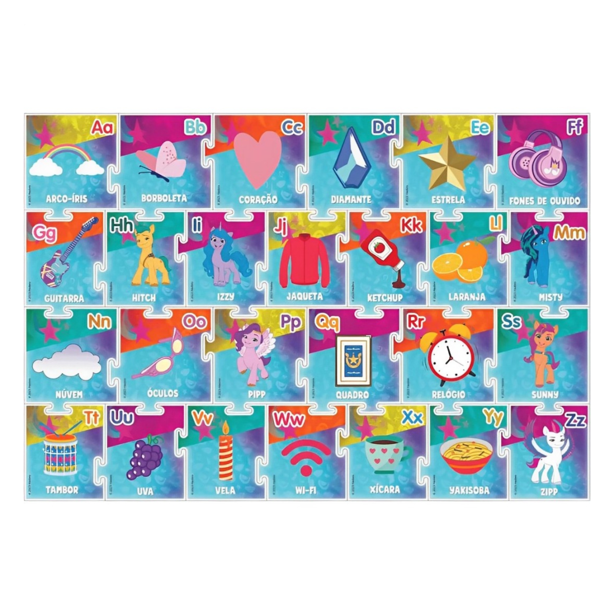 COMP Jogo Infantil Educativo Unitário My Little Pony Mimo Toys Jogos:Jogo do Alfabeto