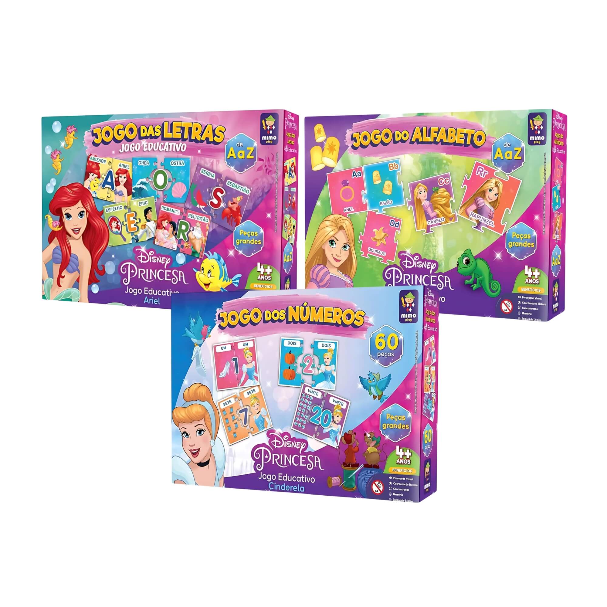 COMP Jogo das Letras Educativo Infantil Disney Unitário Mimo Toys