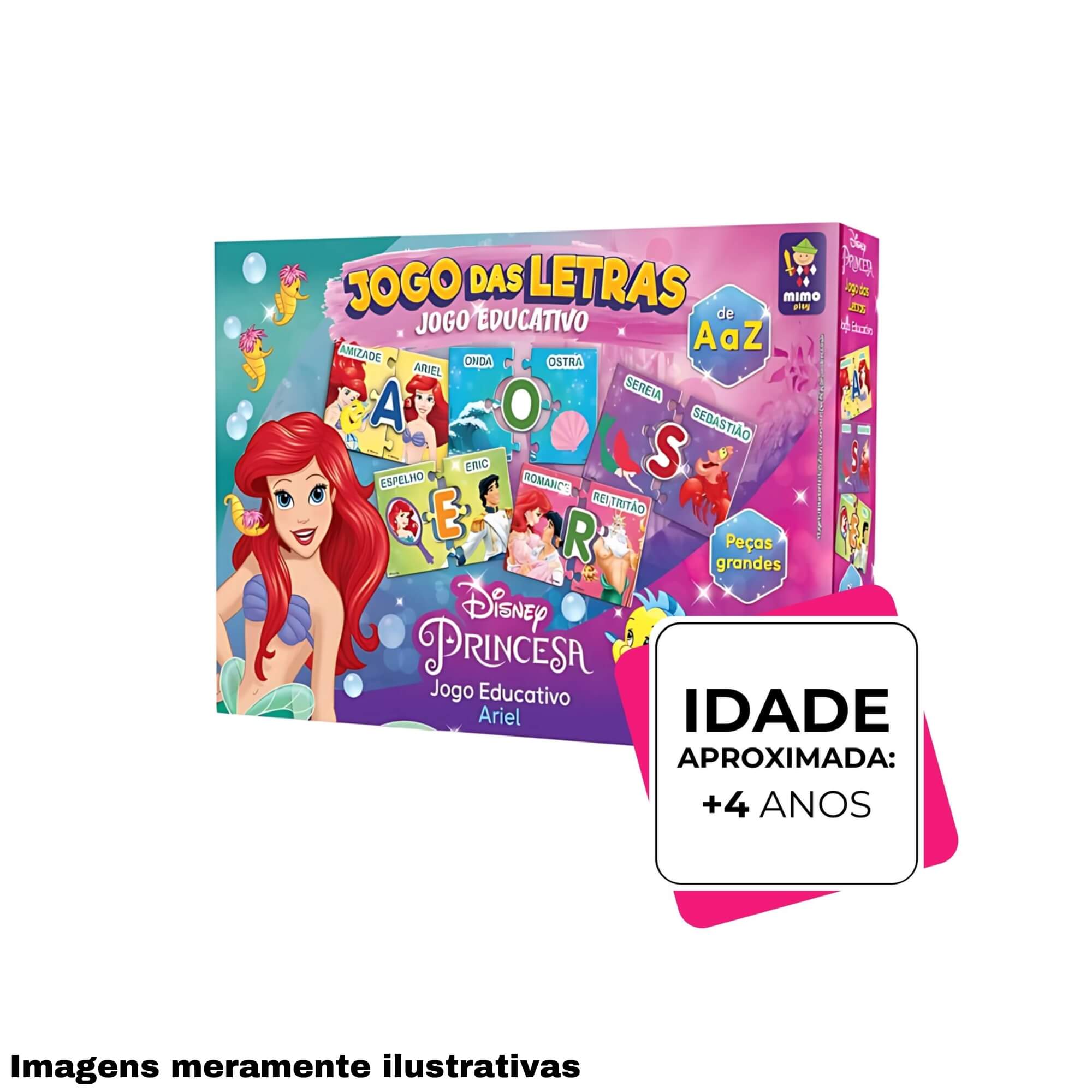 COMP Jogo das Letras Educativo Infantil Disney Unitário Mimo Toys