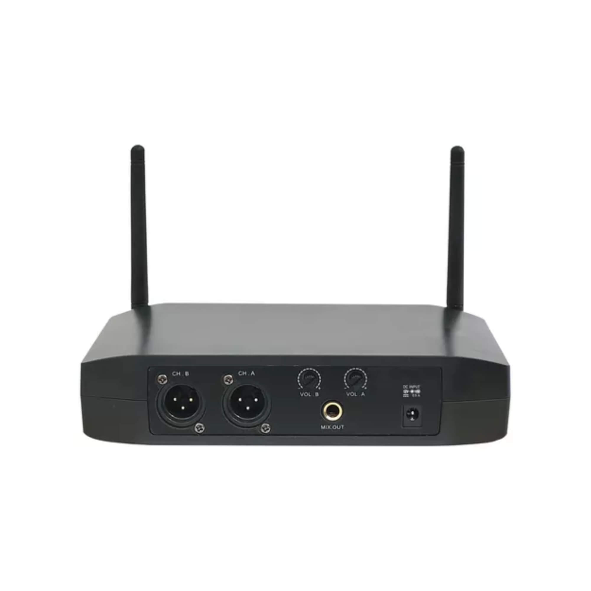 Microfone Duplo sem Fio LS962 Preto 96 Canais Profissional Leson - 2AMLS962P