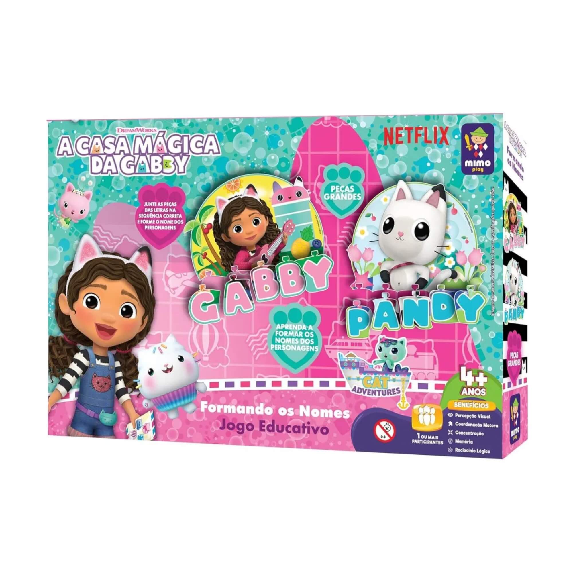 VAR Jogo Educativo Unitário Desenvolvimento Infantil Gabby Mimo Toys Jogo:Formando os Nomes