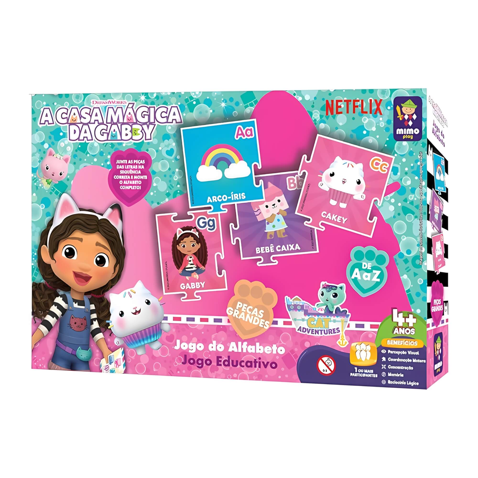 VAR Jogo Educativo Unitário Desenvolvimento Infantil Gabby Mimo Toys Jogo:Jogo Educativo Alfabeto