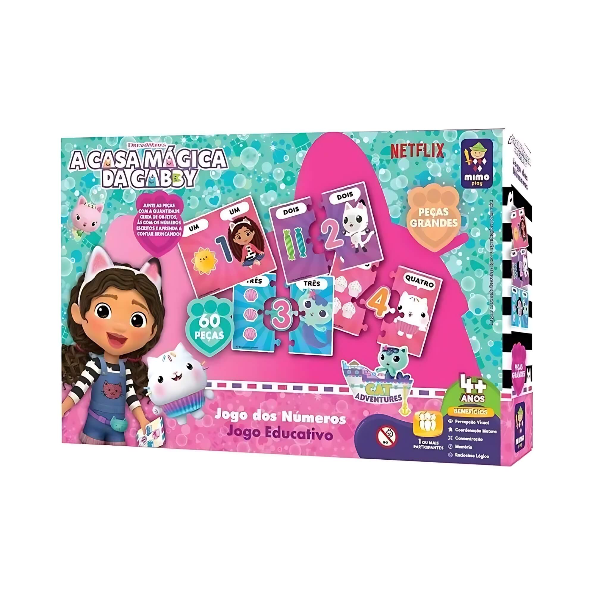 VAR Jogo Educativo Unitário Desenvolvimento Infantil Gabby Mimo Toys Jogo:Jogo Educativo dos Números