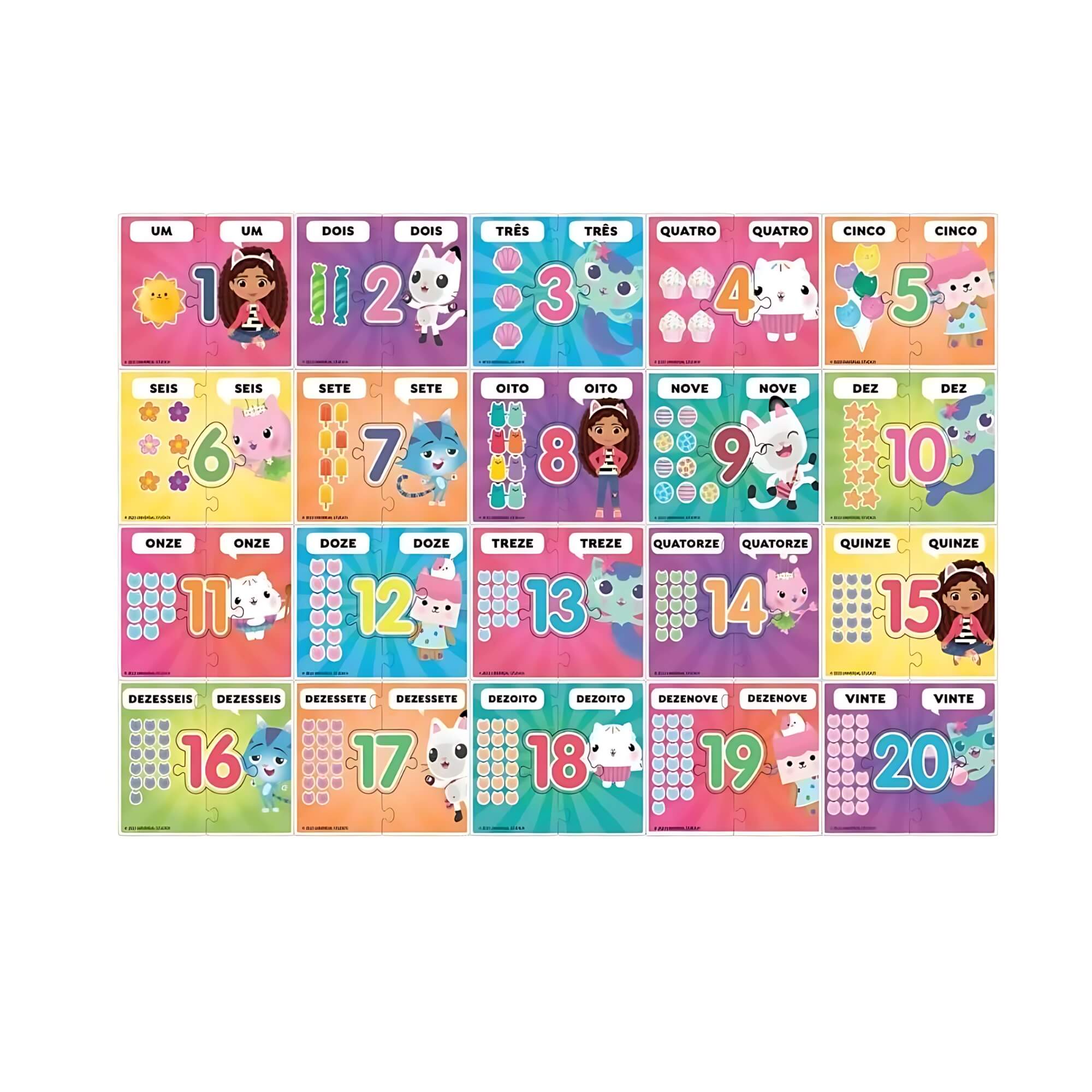 VAR Jogo Educativo Unitário Desenvolvimento Infantil Gabby Mimo Toys Jogo:Jogo Educativo dos Números