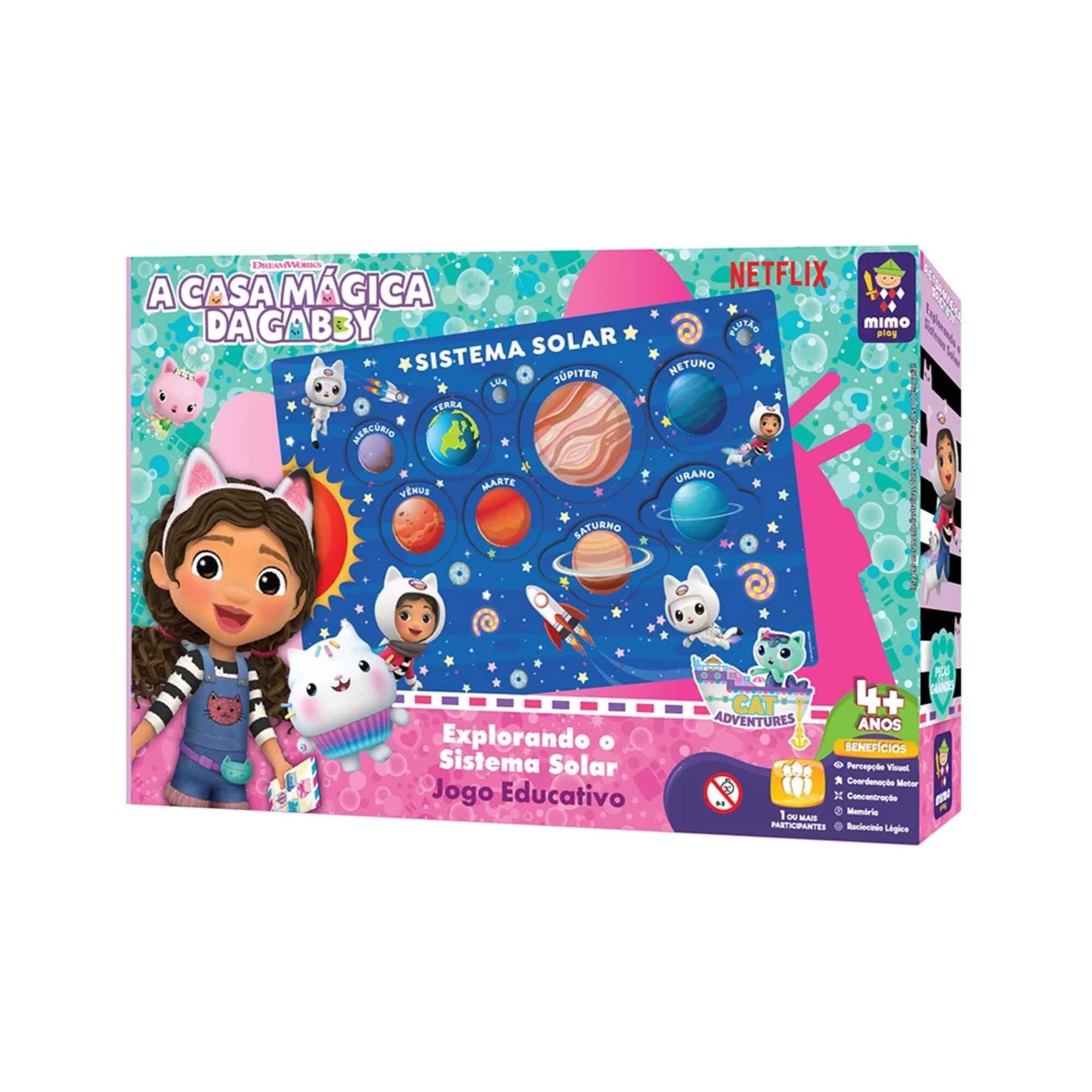 VAR Jogo Educativo Unitário Desenvolvimento Infantil Gabby Mimo Toys Jogo:Conhecendo o Sistema Solar