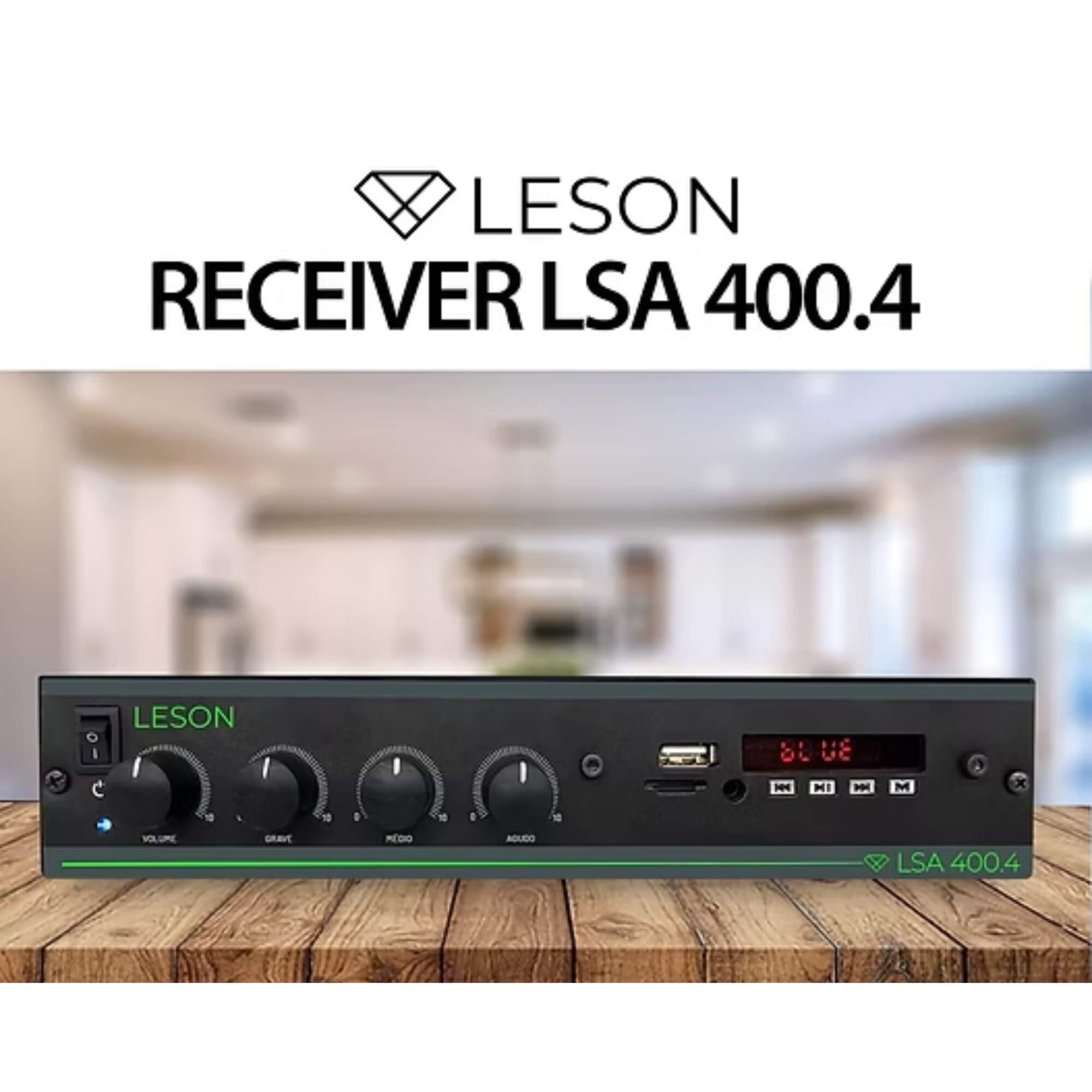 Amplificador LSA 400.4 60W RMS 4 Canais Bluetooth Usb Leson - 2AMPLS400