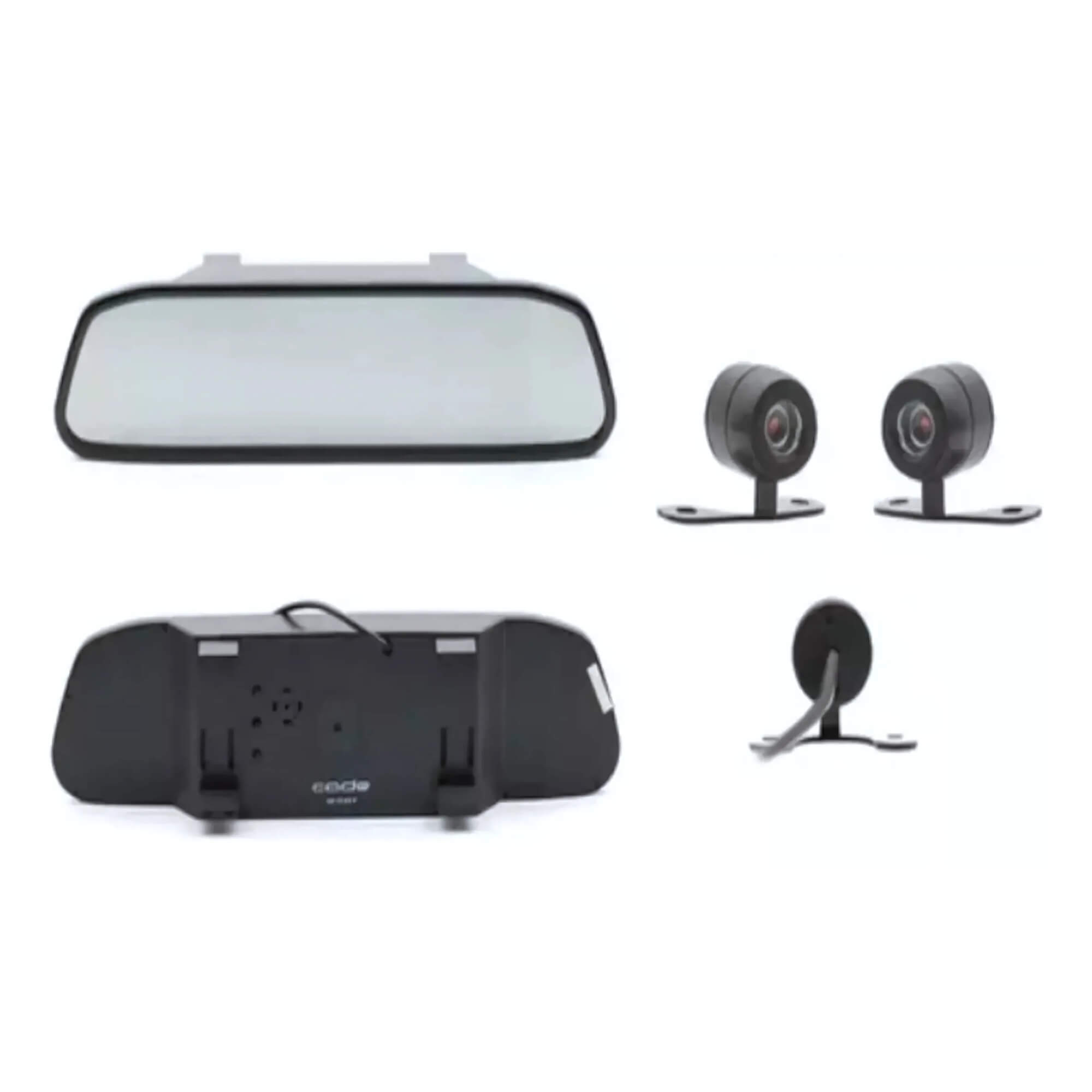 Kit Retrovisor 4.3" Polegadas com Câmera de Ré Borboleta Tech One - KC-E-6317