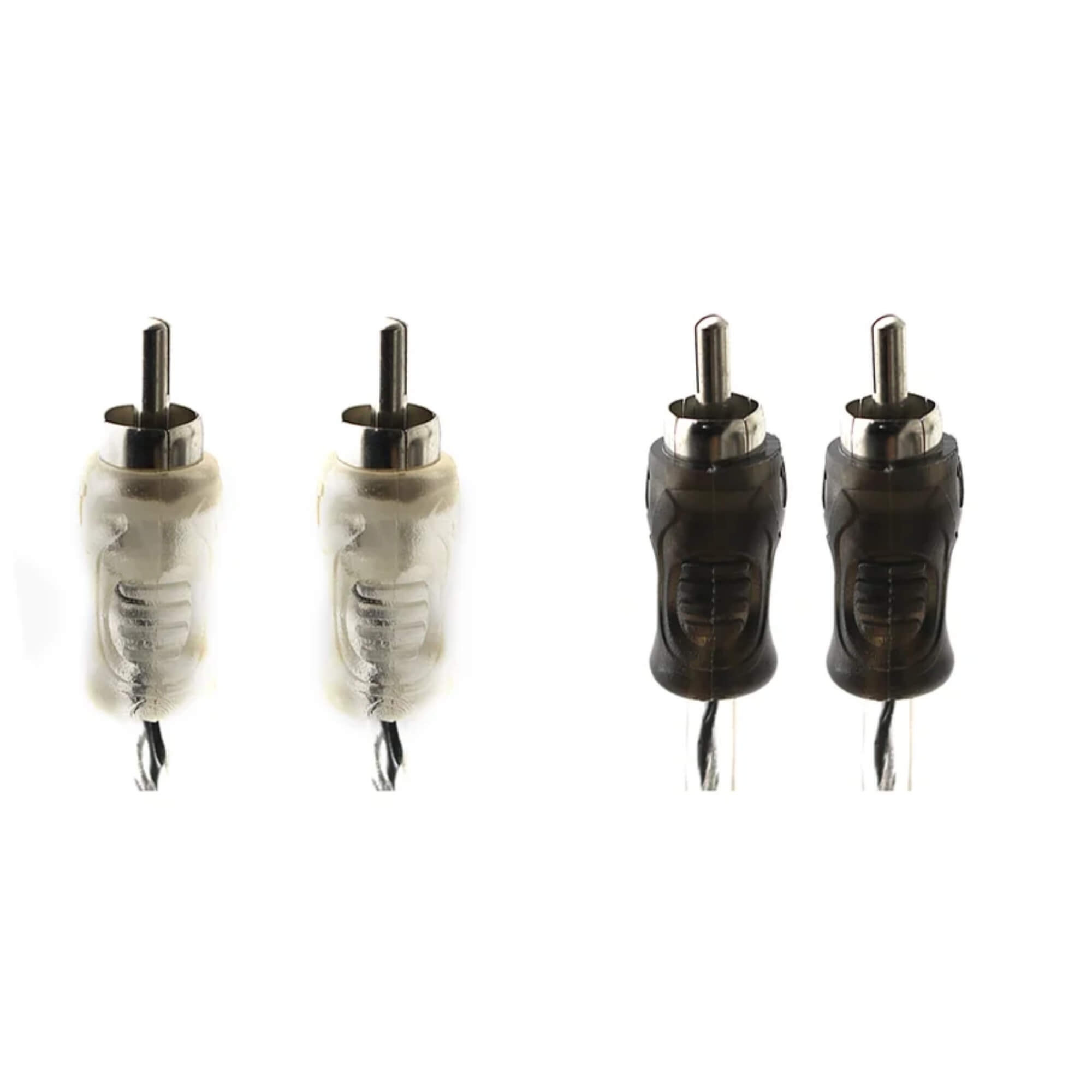 Cabo RCA Injetado Preto/Prata Plug Metal 4mm 5 Metros Tech One - PW-B-0733