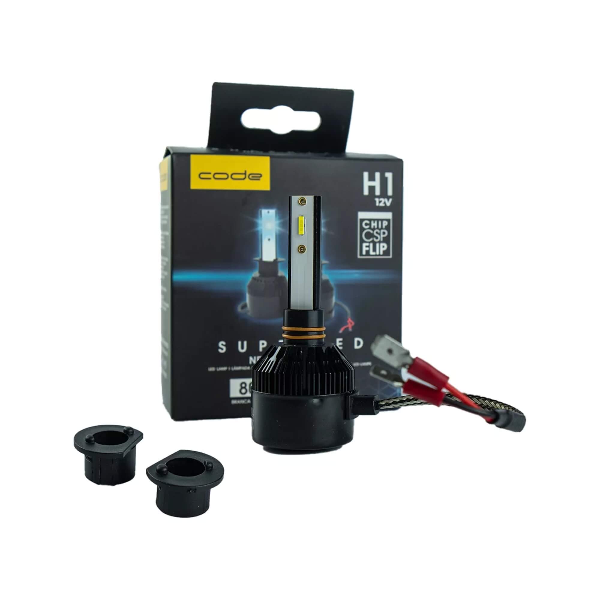Lâmpada Automotiva Super Led Code 12V Csp 8000K H1 Com 2 unidades Tech One - KC-F-6124