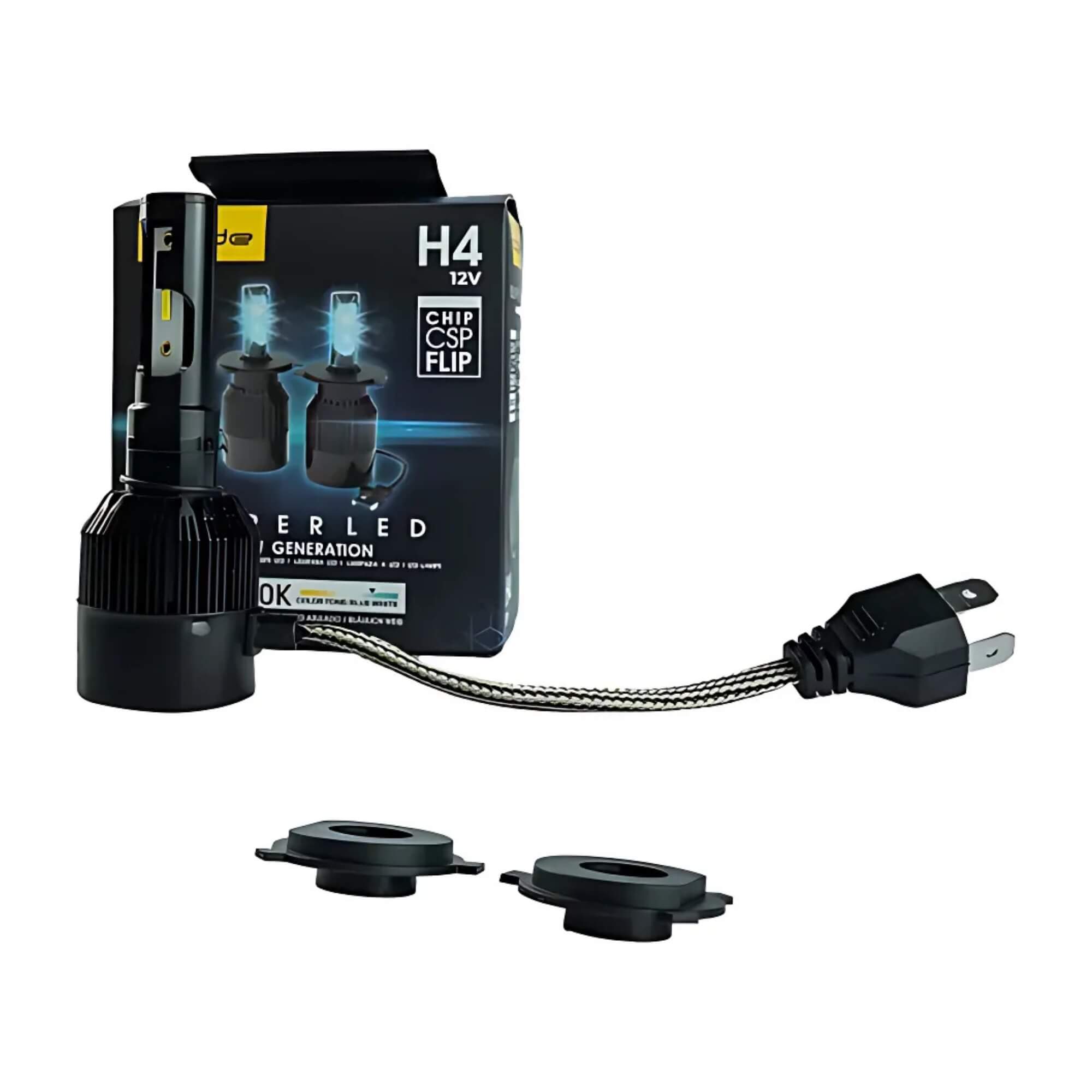 Lâmpada Automotiva Super Led Code 12V CSP H4 8000K com 2 unidades Tech One - KC-F-6128