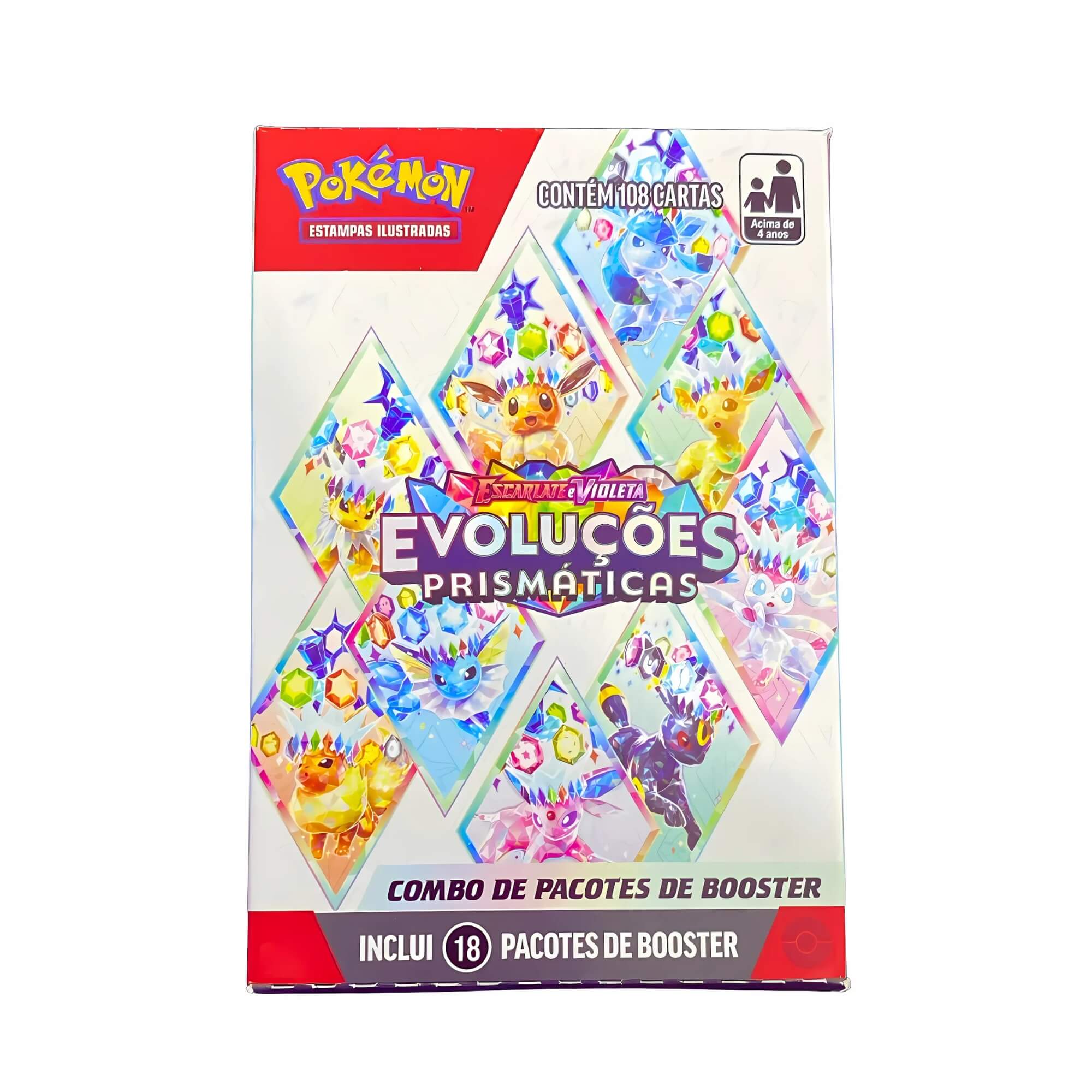 Pokemon Combo de Booster EV 8.5 Evoluções Prismáticas Copag - 35595