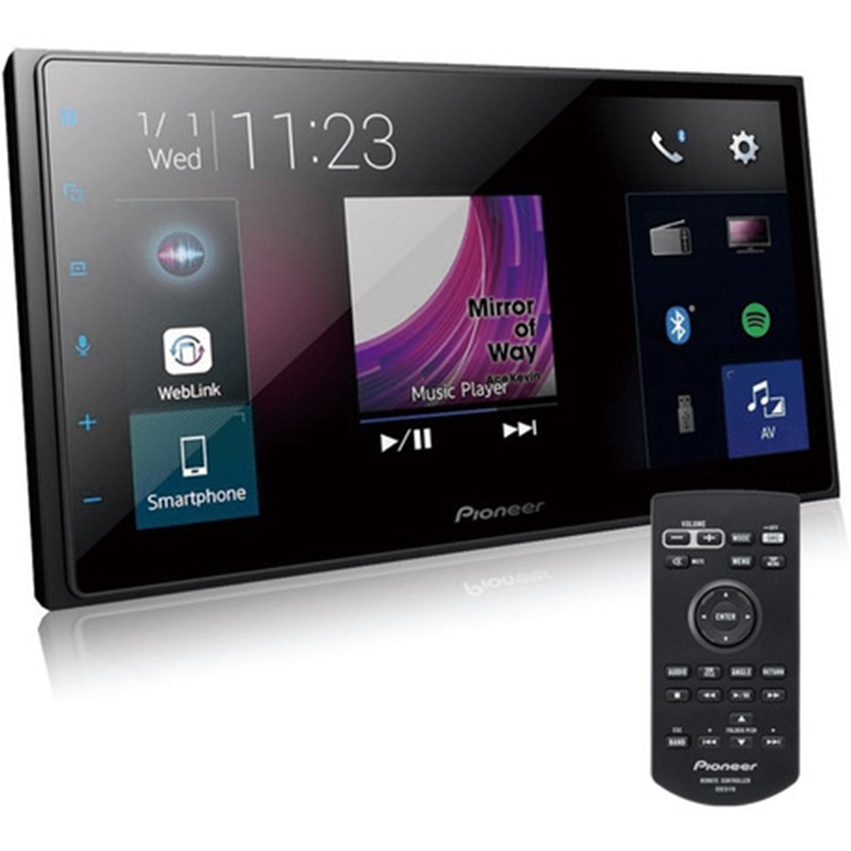 COMP Kit Central Multimídia 2 Din Pioneer DMH-Z5380TV Tela 6.8 pol + Moldura Golf/Polo/Bora/Fox/SpaceFox