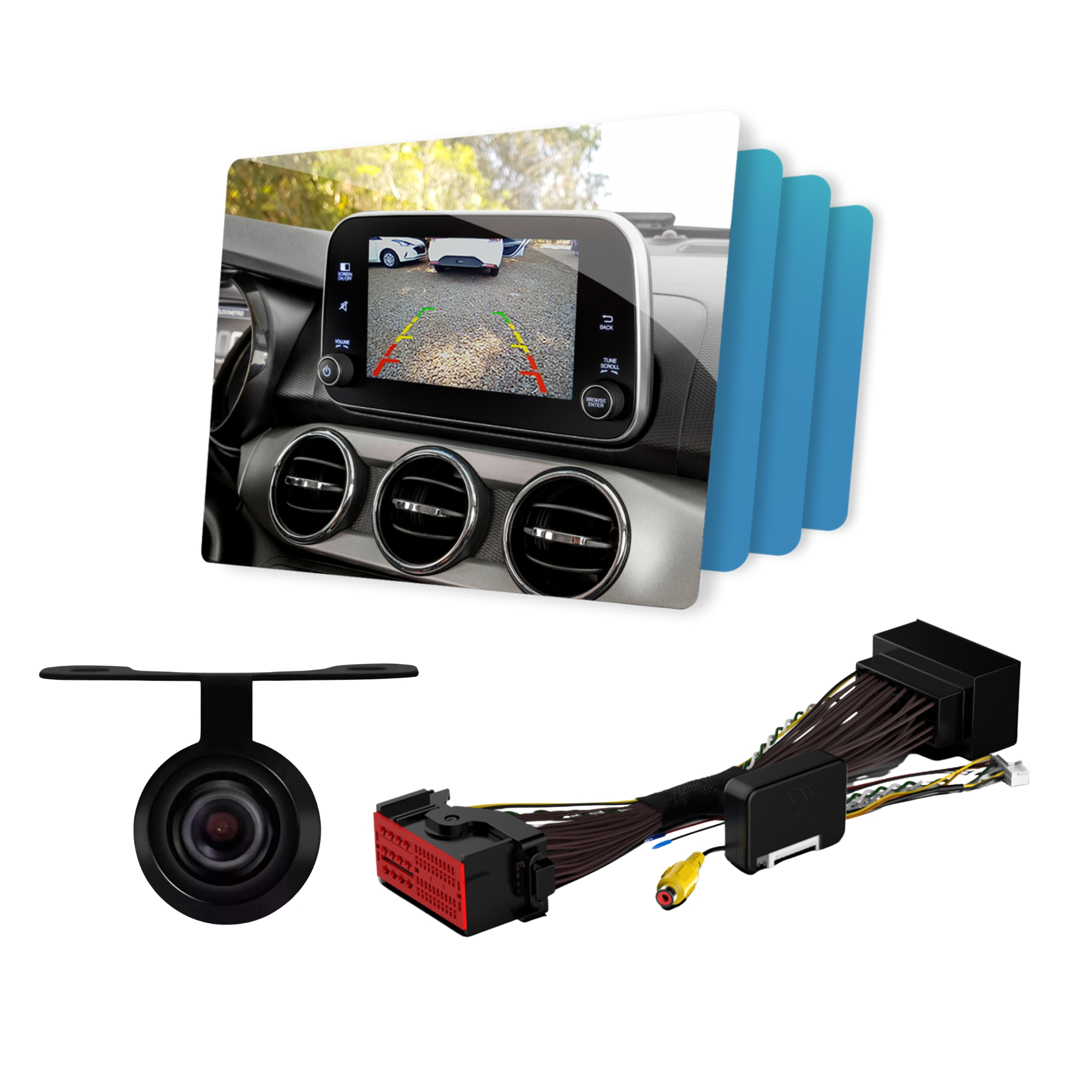 COMP Interface para ativação + Câmera de Ré Plug & Play Argo e Cronos com tela de 7 polegadas FT-RC-UC Faaftech