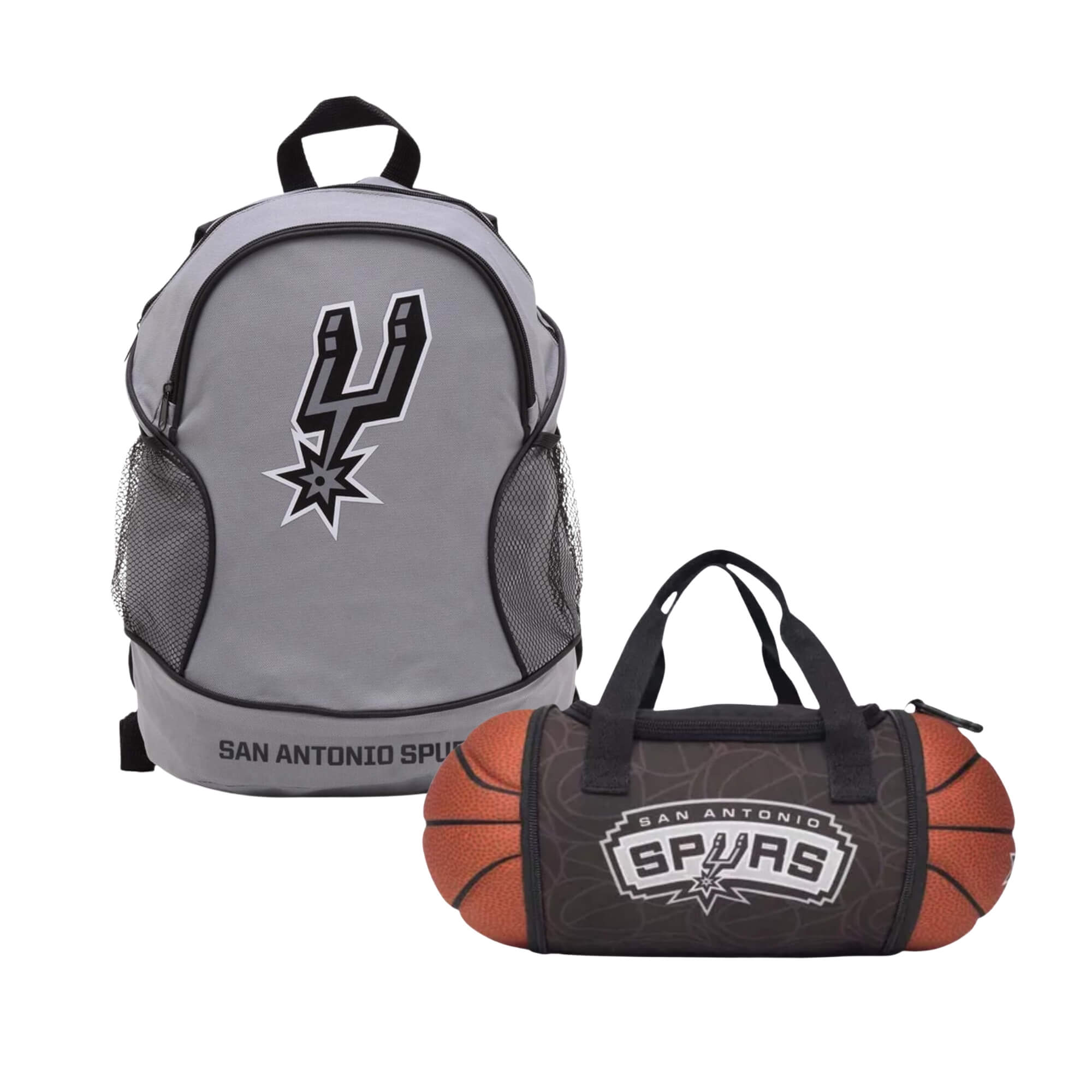 COMP Kit Mochila San Antonio Spurs + Bolsa Lancheira Termica Bola San Antonio Spurs Futebol e Magia