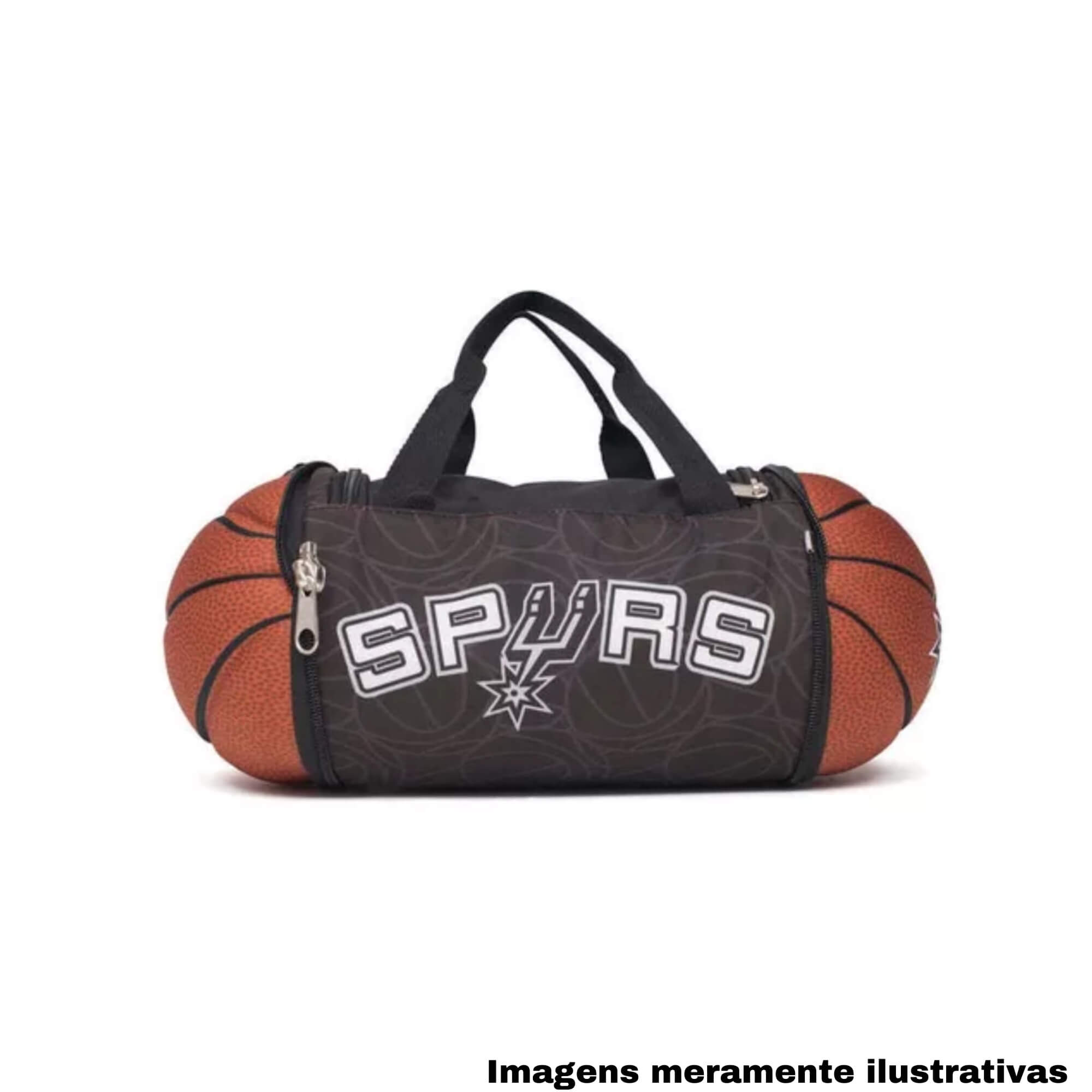 COMP Kit Mochila San Antonio Spurs + Bolsa Lancheira Termica Bola San Antonio Spurs Futebol e Magia