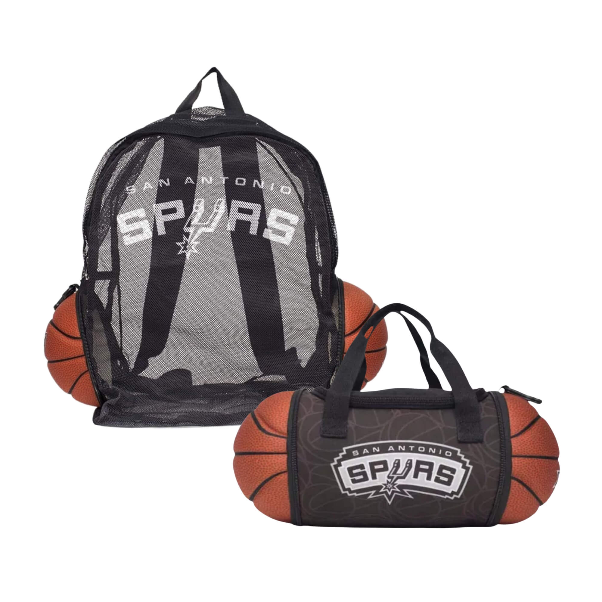 COMP Kit Bolsa Lancheira Termica Bola + Mochila Bola San Antonio Spurs Futebol e Magia