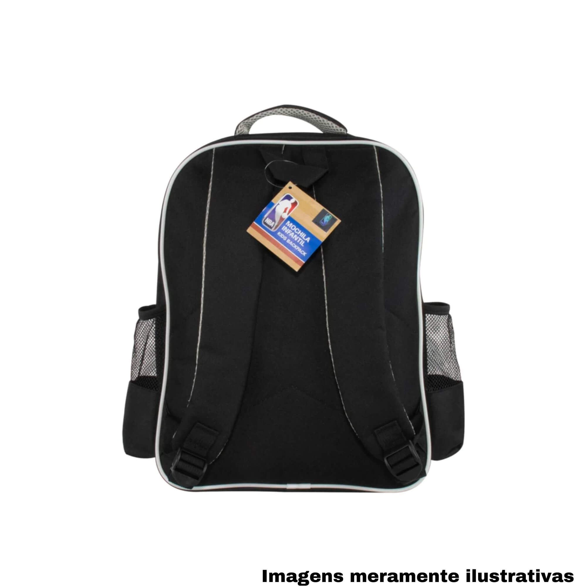 COMP Kit Mochila Infantil 3D Bola + Bolsa Lancheira Térmica Bola San Antonio Spurs Futebol e Magia