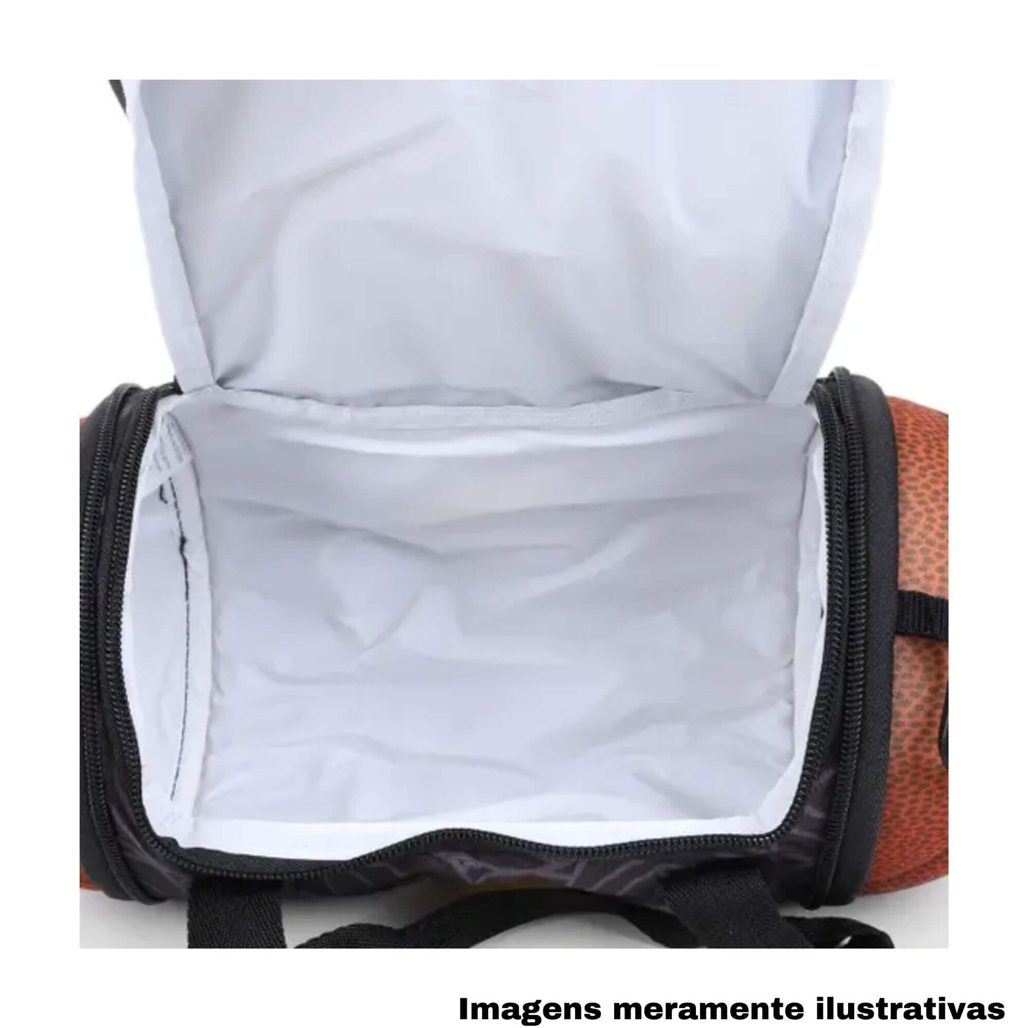 COMP Kit Bolsa Térmica Warriors + Mochila Infantil NBA Golden State Warriors Basquete Futebol e Magia