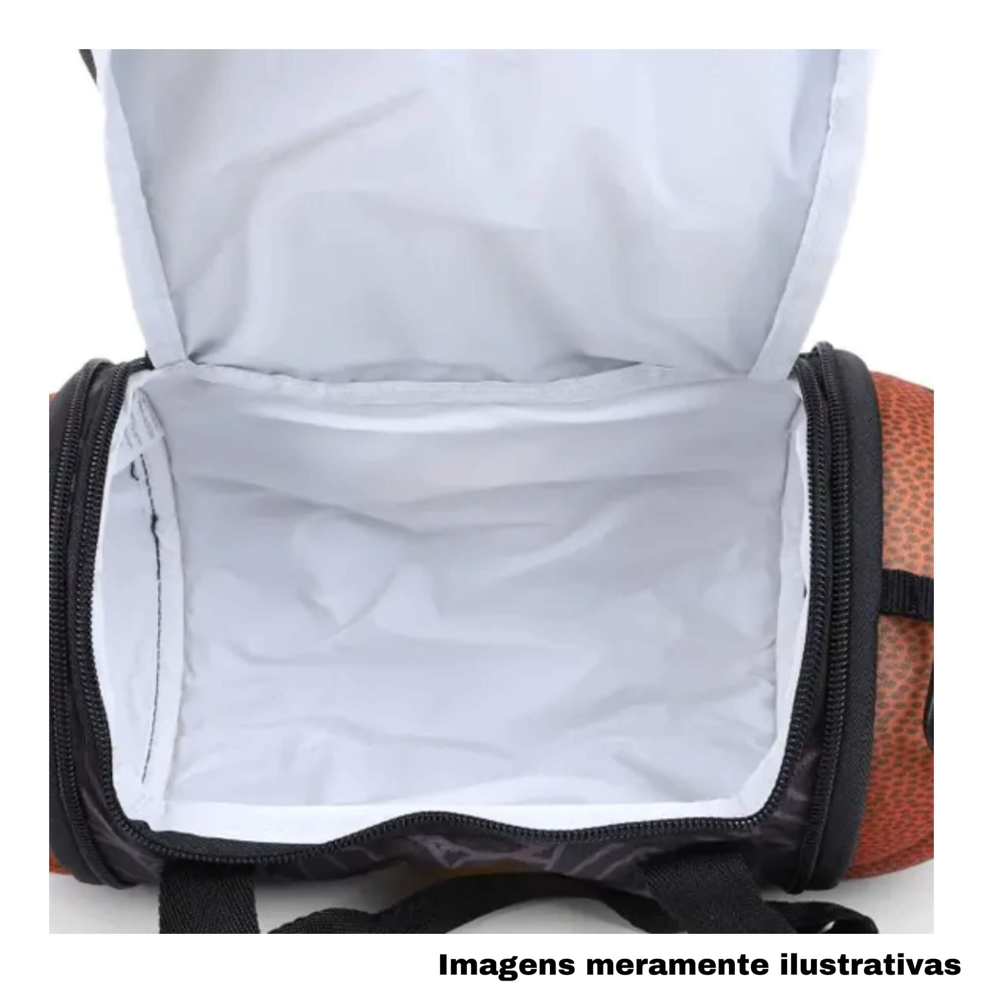 COMP Kit Bolsa Térmica Bola Warriors + Mochila Basquete Golden State Warriors Futebol e Magia