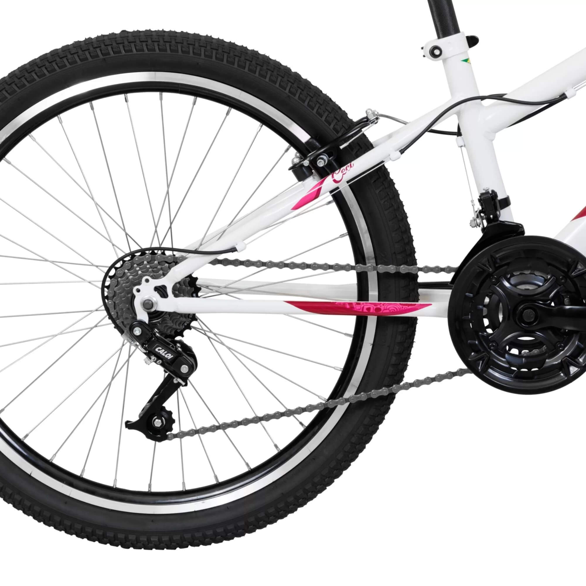 Bicicleta Ceci R24 A25 na cor Branca Aro 24 21 Velocidades Caloi - 005257.19007