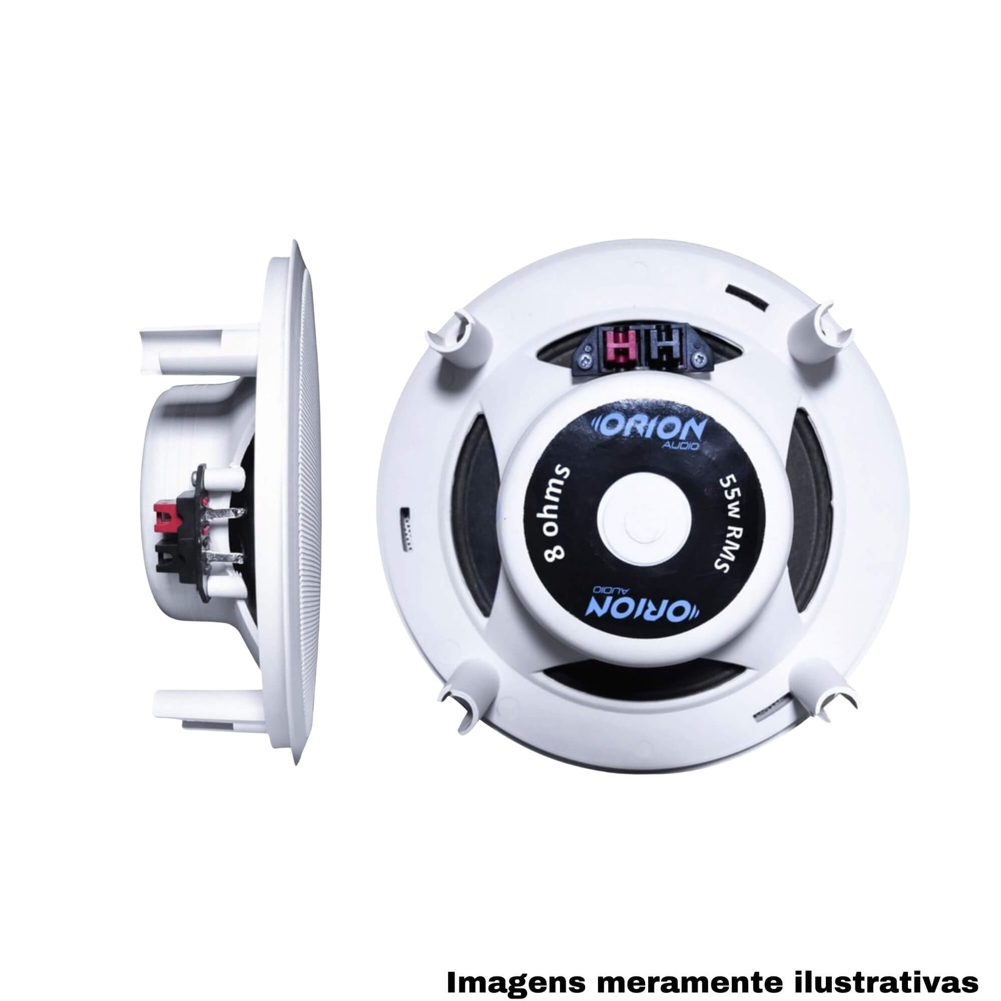 COMP Kit Amplificador Receiver 120W 4 Canais + Caixa 140W 8 Ohms + Arandelas Orion 110W RMS Leson