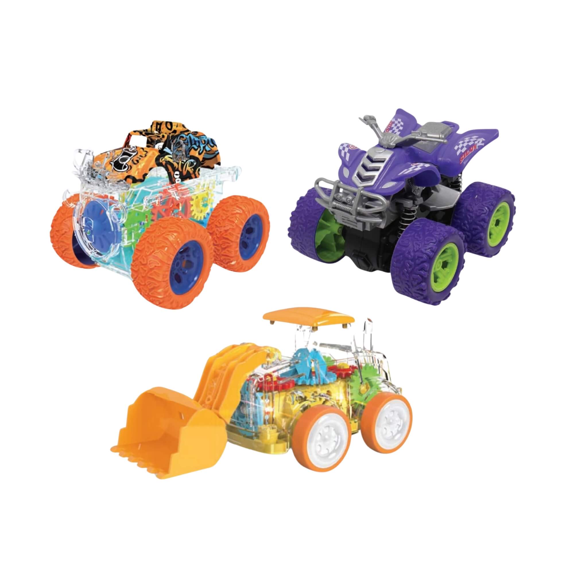 COMP Kit 3 Brinquedos Infantis Sortidos Carrinhos Lembrancinha Festa Presente Aniversário Coloria