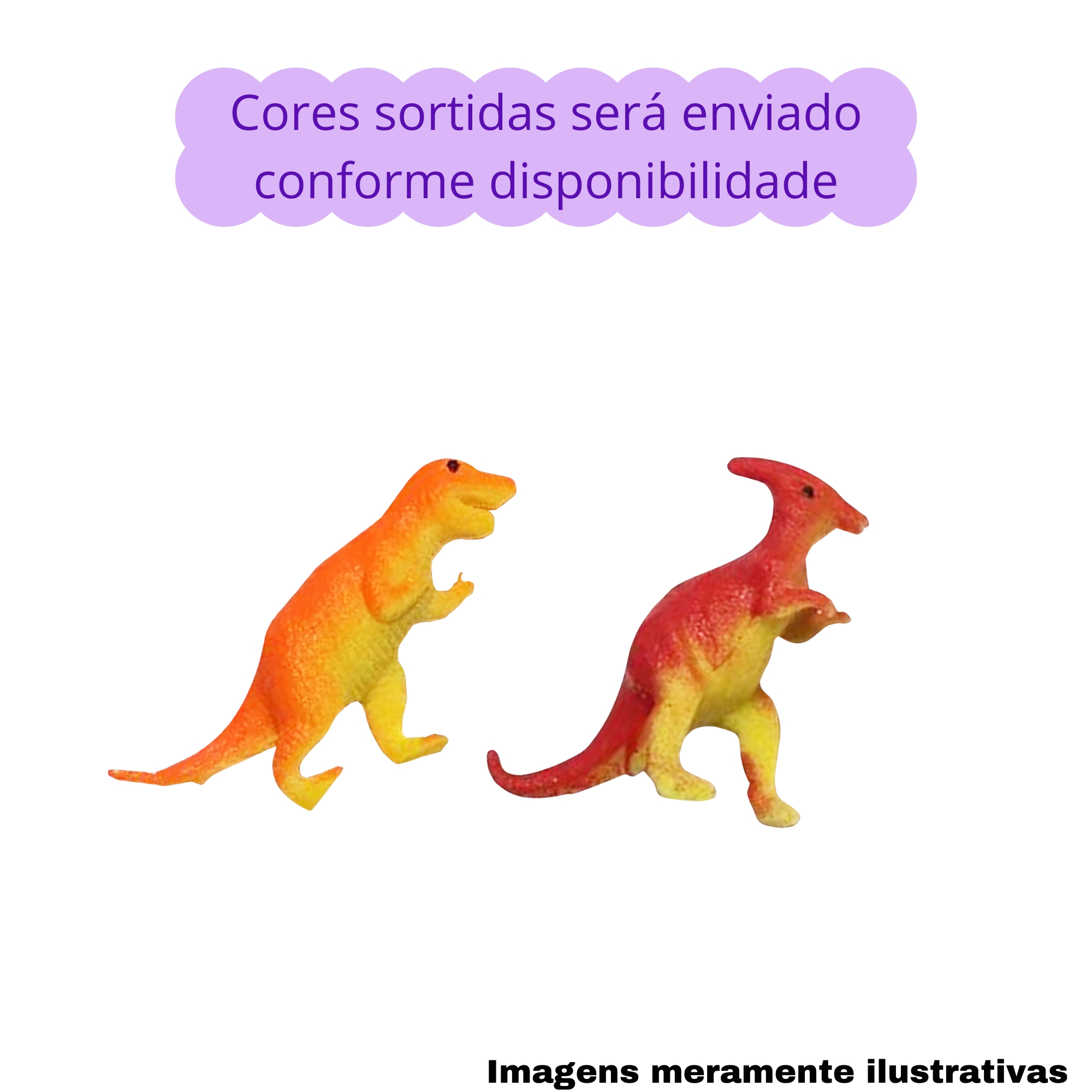 COMP Kit 12 Brinquedos Infantis Dinossauro Sortidos Lembrancinha de Festa Presente Polibrinq