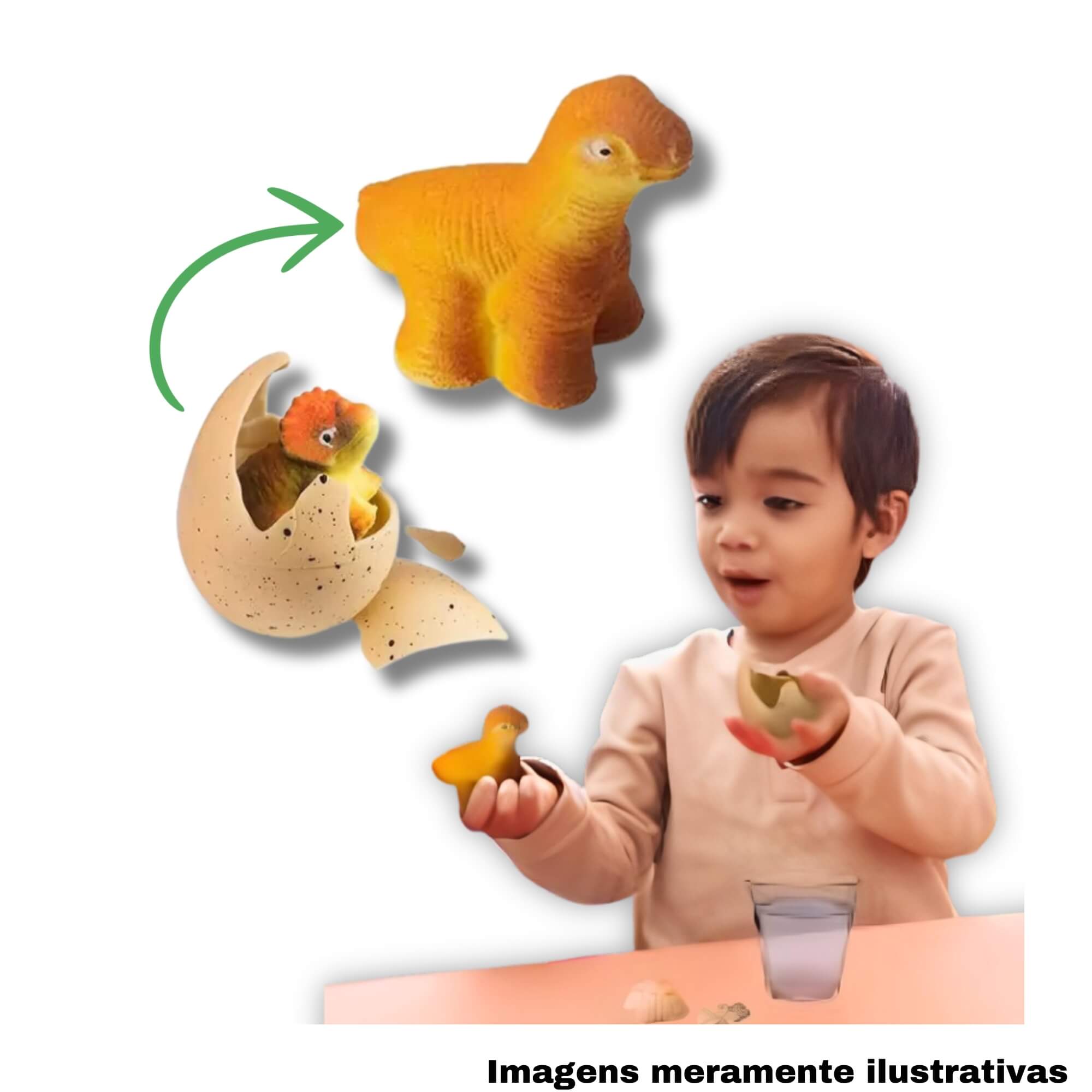 COMP Kit 6 Brinquedos Infantis Ovo Pop Egg Dinossauro Lembrancinha Festa Presente Multikids - BR1909