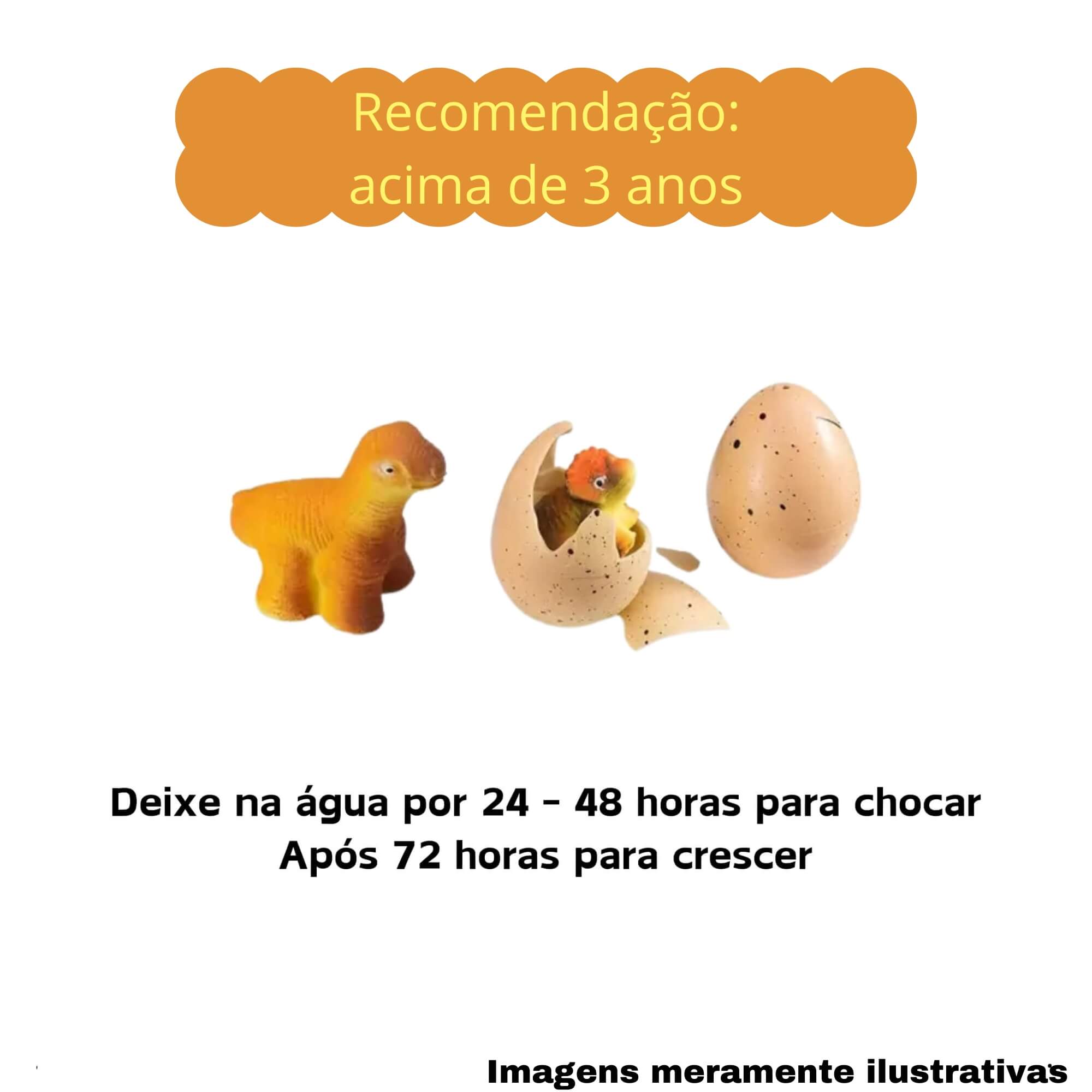 COMP Kit 6 Brinquedos Infantis Ovo Pop Egg Dinossauro Lembrancinha Festa Presente Multikids - BR1909