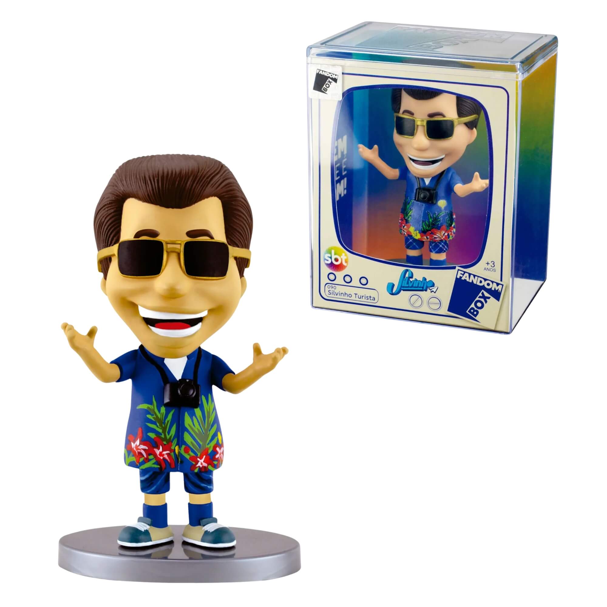 COMP Coleção Fandom Box Silvinho Turista + Silvinho Dourado + Silvio Santos Silvinho Lider