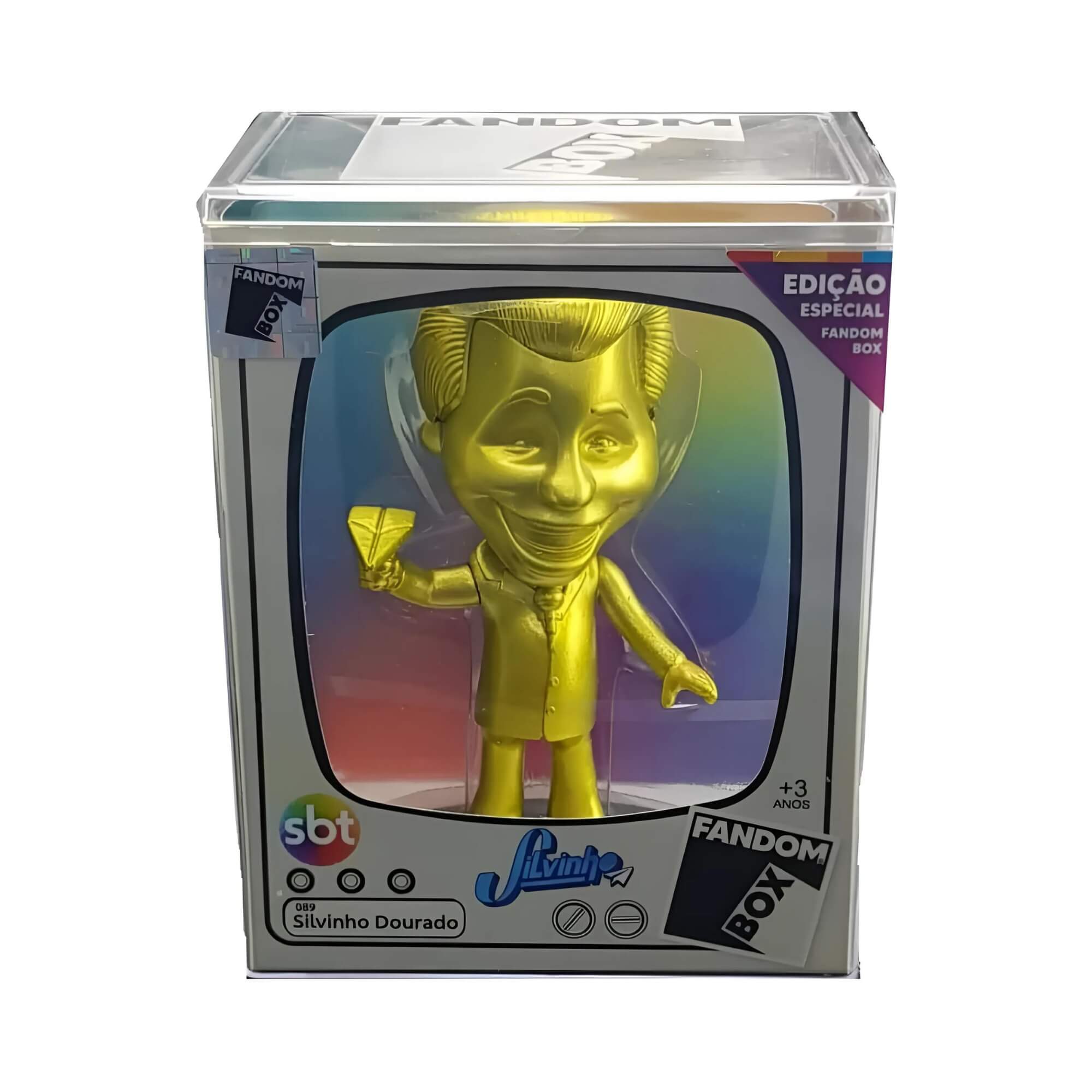 COMP Coleção Fandom Box Silvinho Turista + Silvinho Dourado + Silvio Santos Silvinho Lider