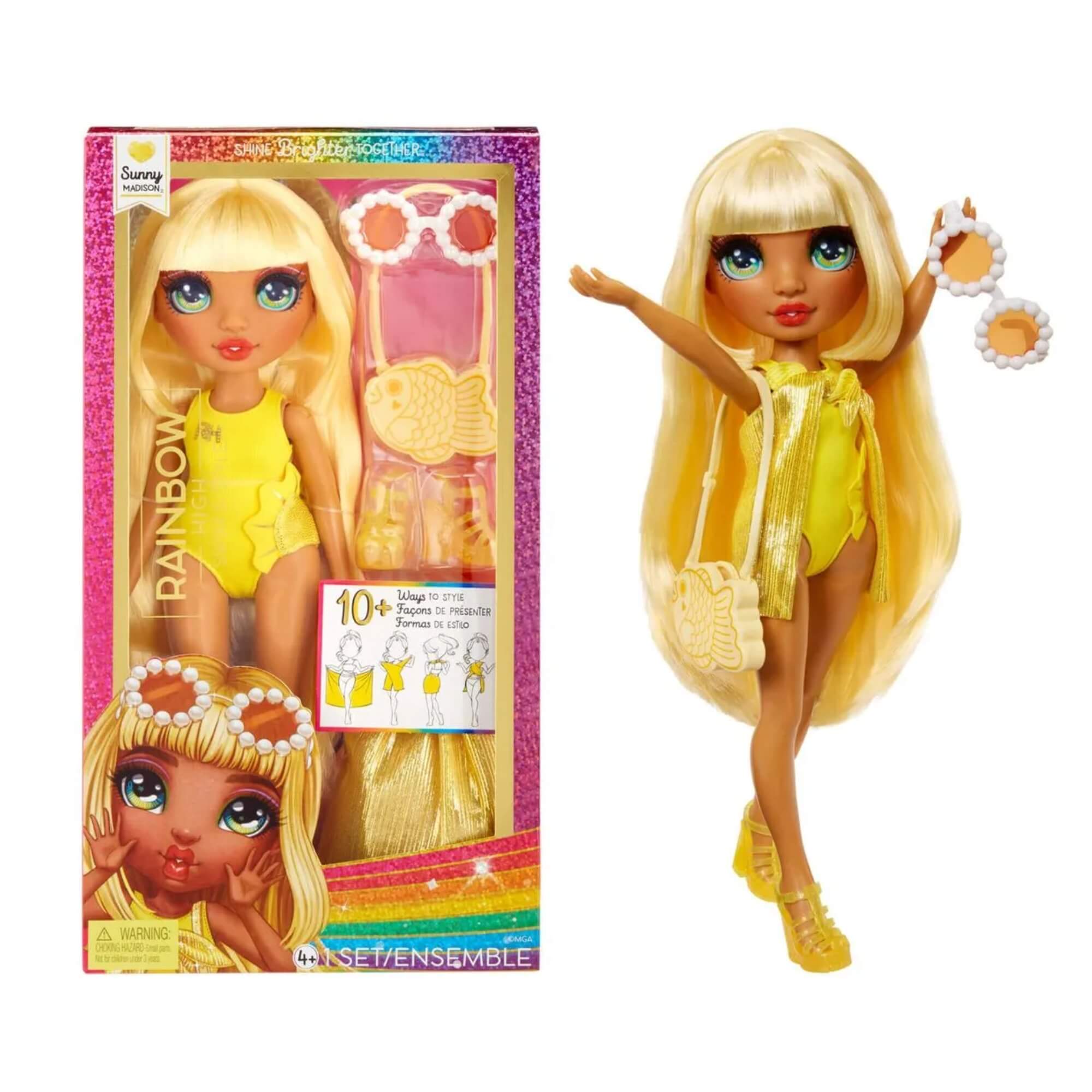 COMP Boneca Rainbow High Swim & Style MGA Modelos:Sunny
