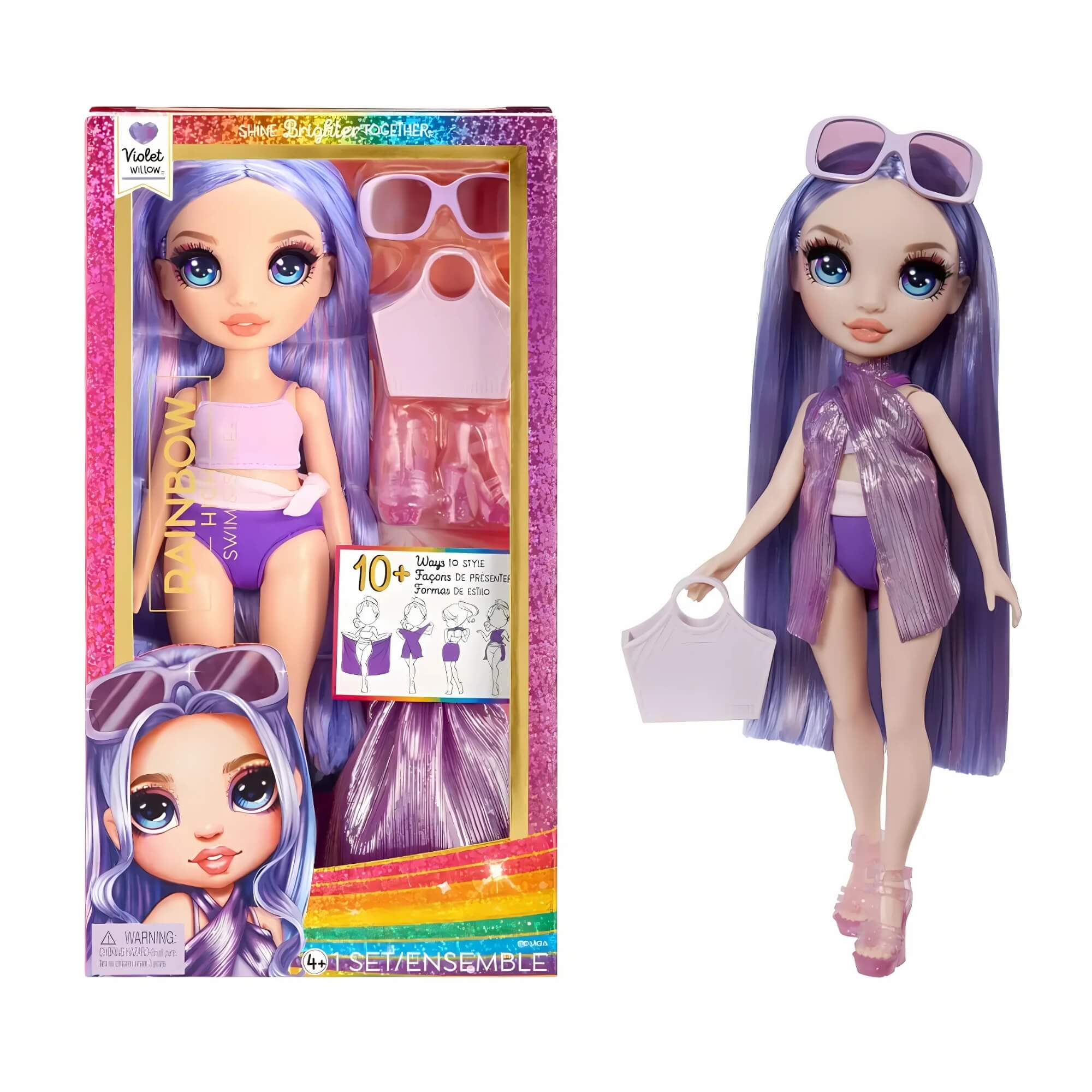 COMP Boneca Rainbow High Swim & Style MGA Modelos:Violet