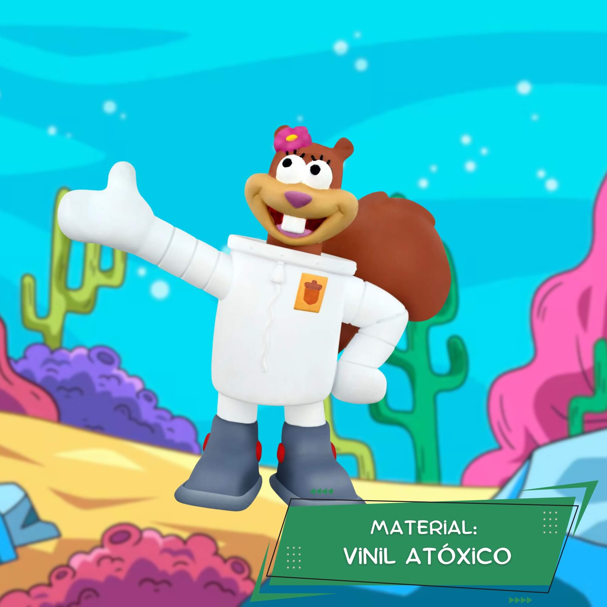 Fandom Box Sandy - Bob Esponja - Boneco Colecionável Material Vinil Atóxico Lider - 3510