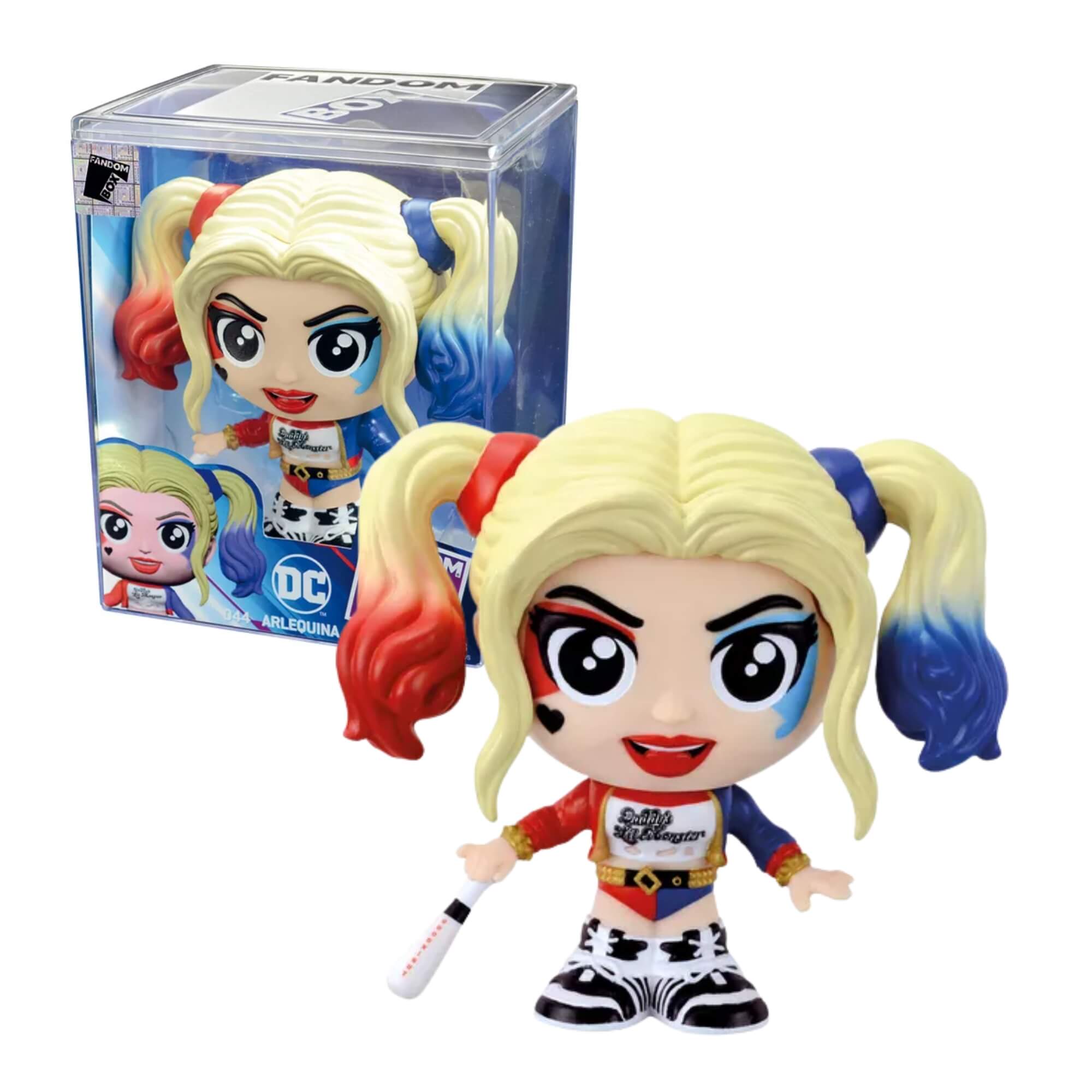 Fandom Box Arlequina - Liga da Justiça - Boneco Colecionável Vinil Atóxico Lider - 3473